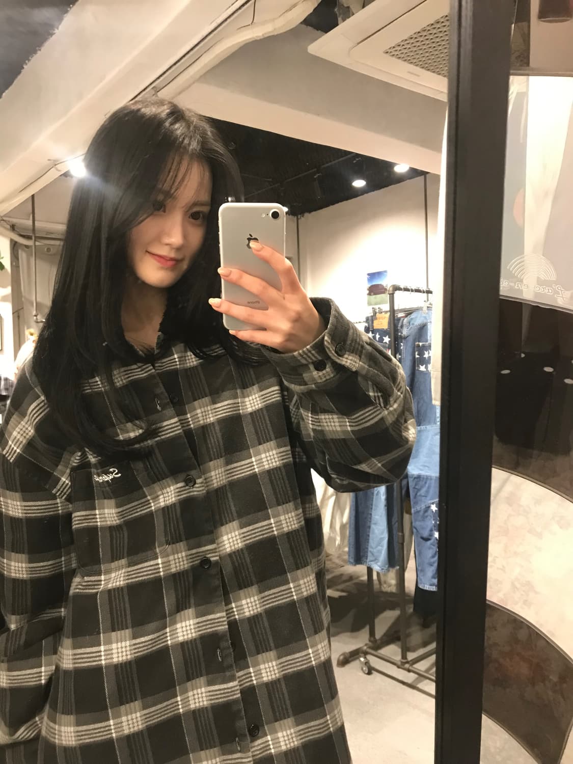 Supreme Faux Fur Collar Flannel Shirt 상품이미지2