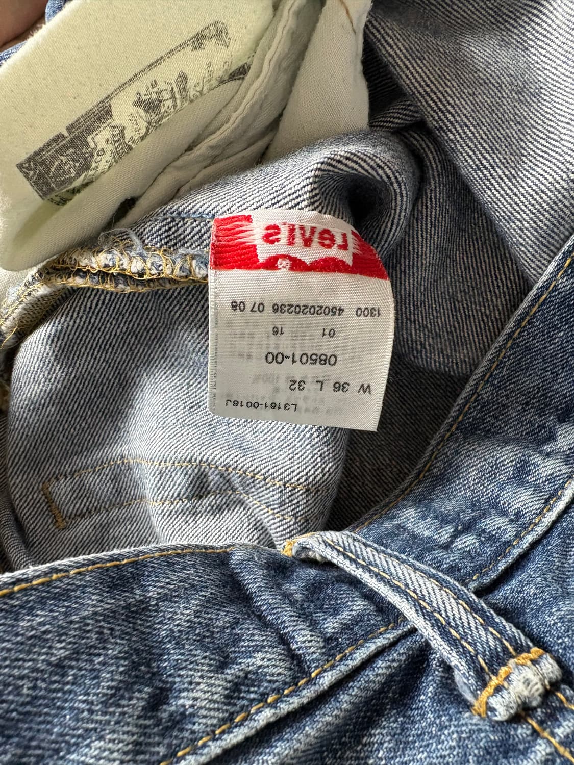 Levi's 리바이스 501 데님팬츠 W36 L32 상품이미지4
