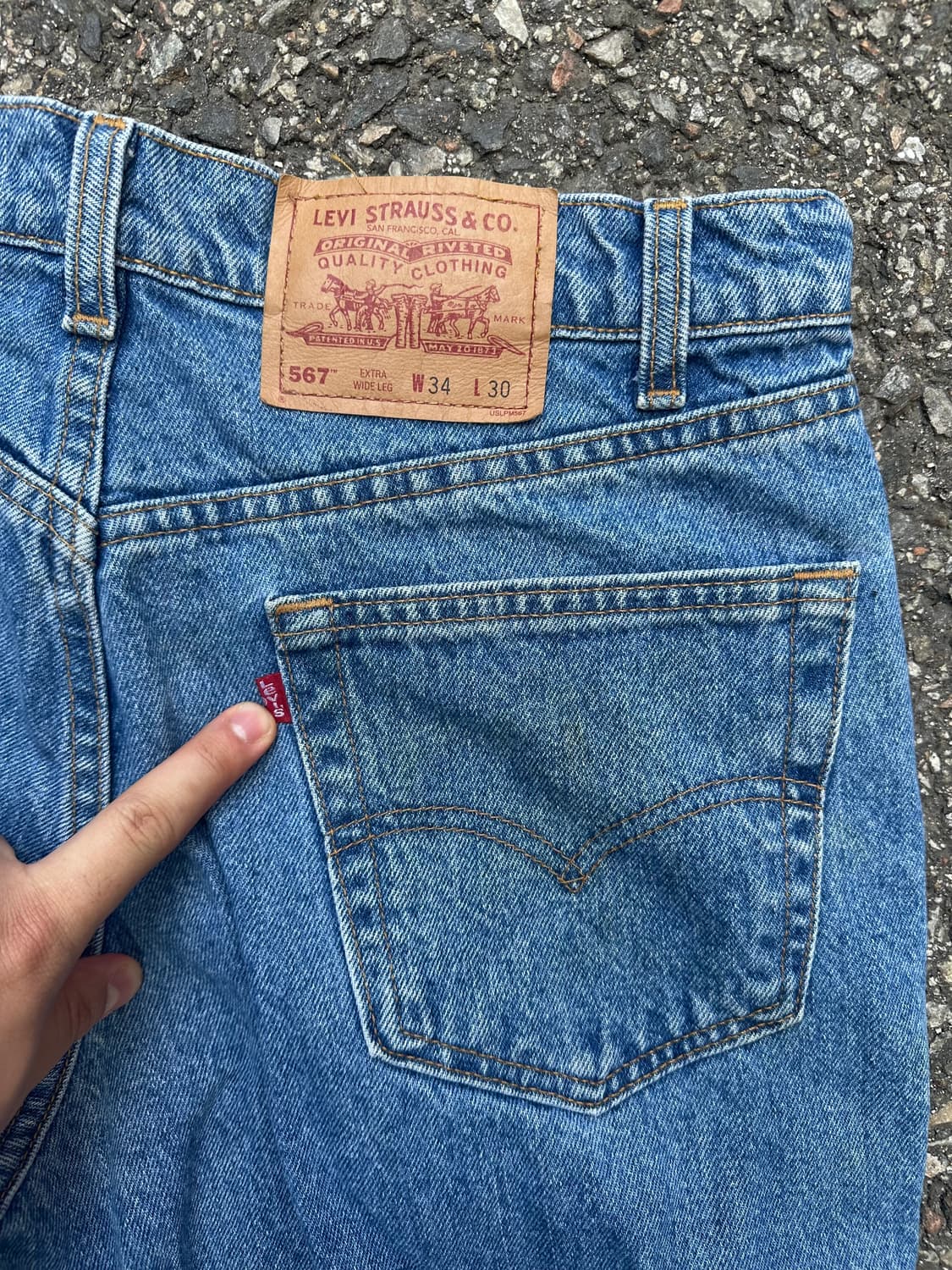 90s 빈티지 리바이스 567 데님 팬츠 상품이미지3
