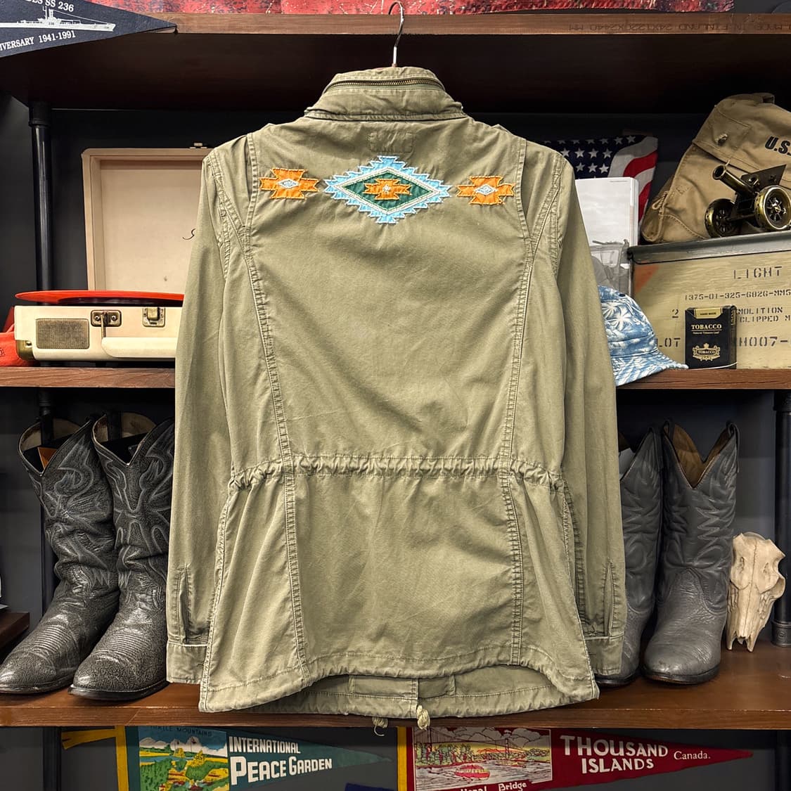 00s 데님 앤 서플라이 아즈텍 비즈아트 M-65 필드자켓 N1228 상품이미지2