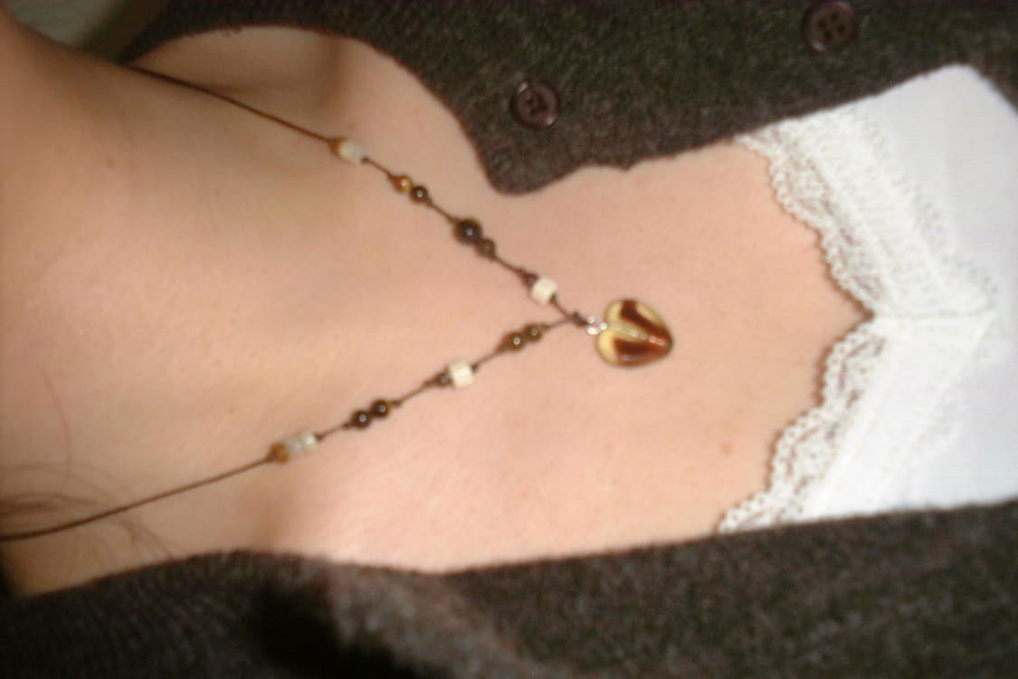 Choco matcha necklace 초코 말차 비즈 목걸이 상품이미지1