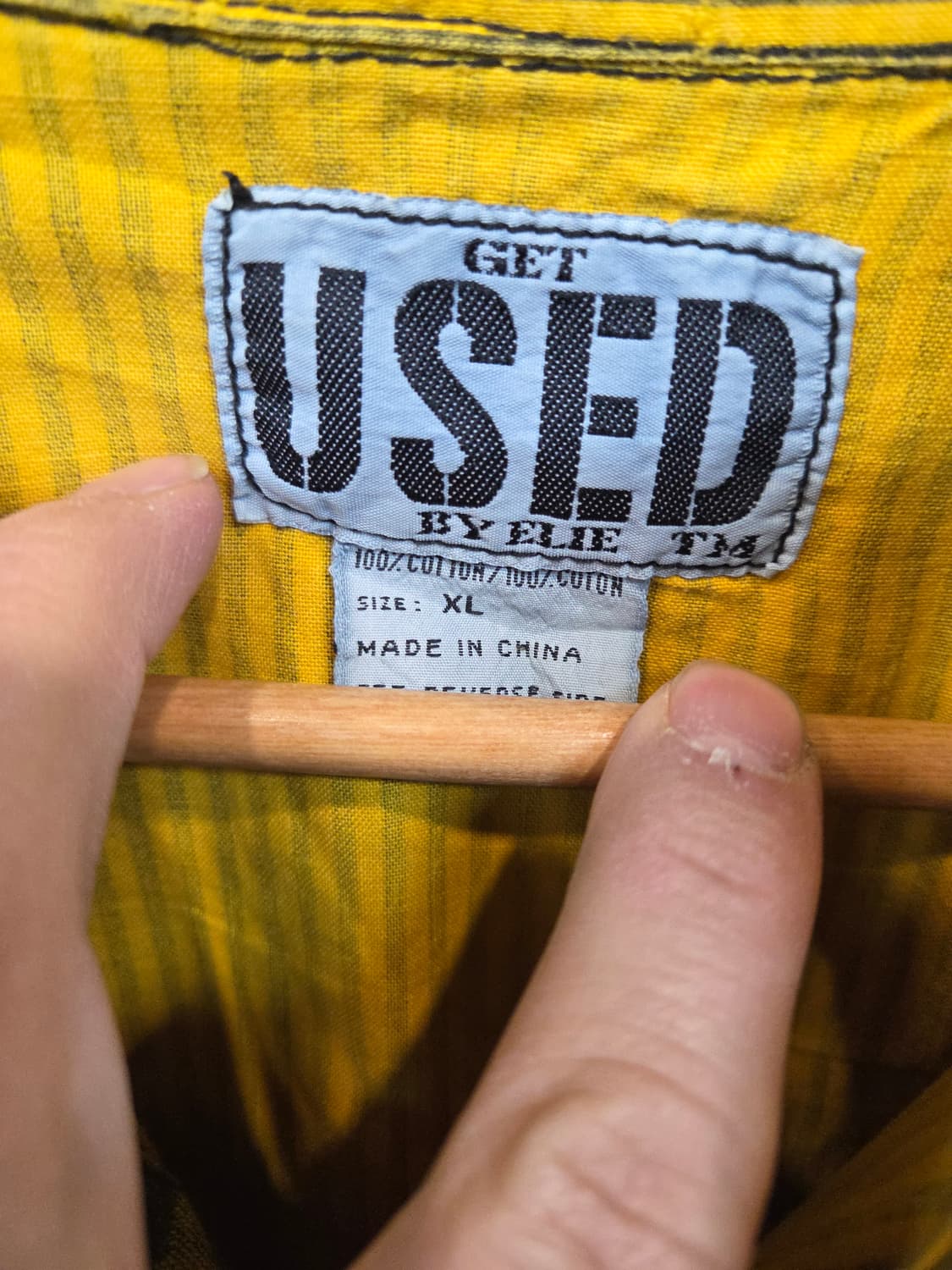 겟유즈드 백로고 빈티지워싱 데미지 펀칭 데님셔츠 긴팔 xl 상품이미지3