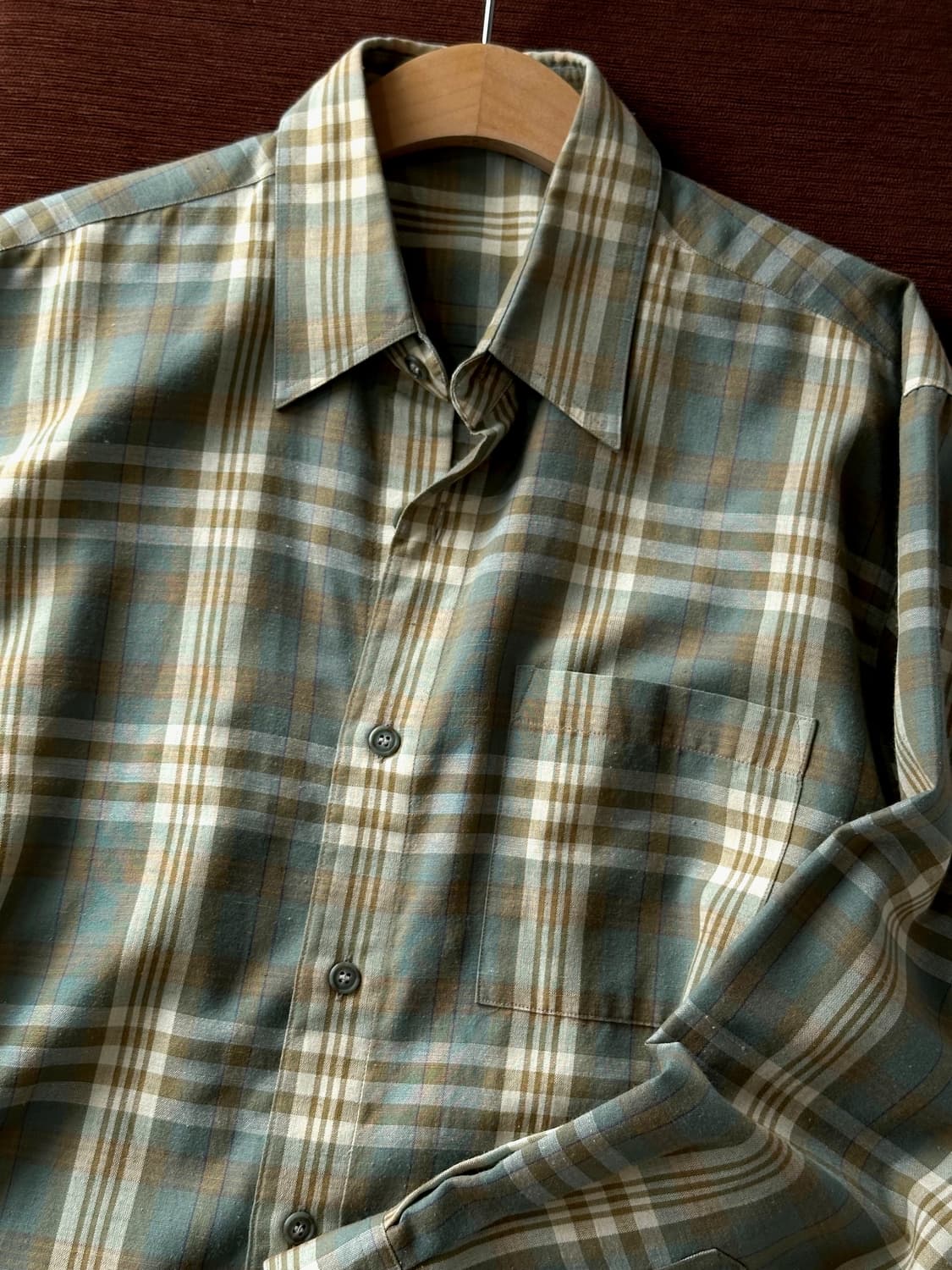 Cotton poly multi check design shirt 상품이미지7