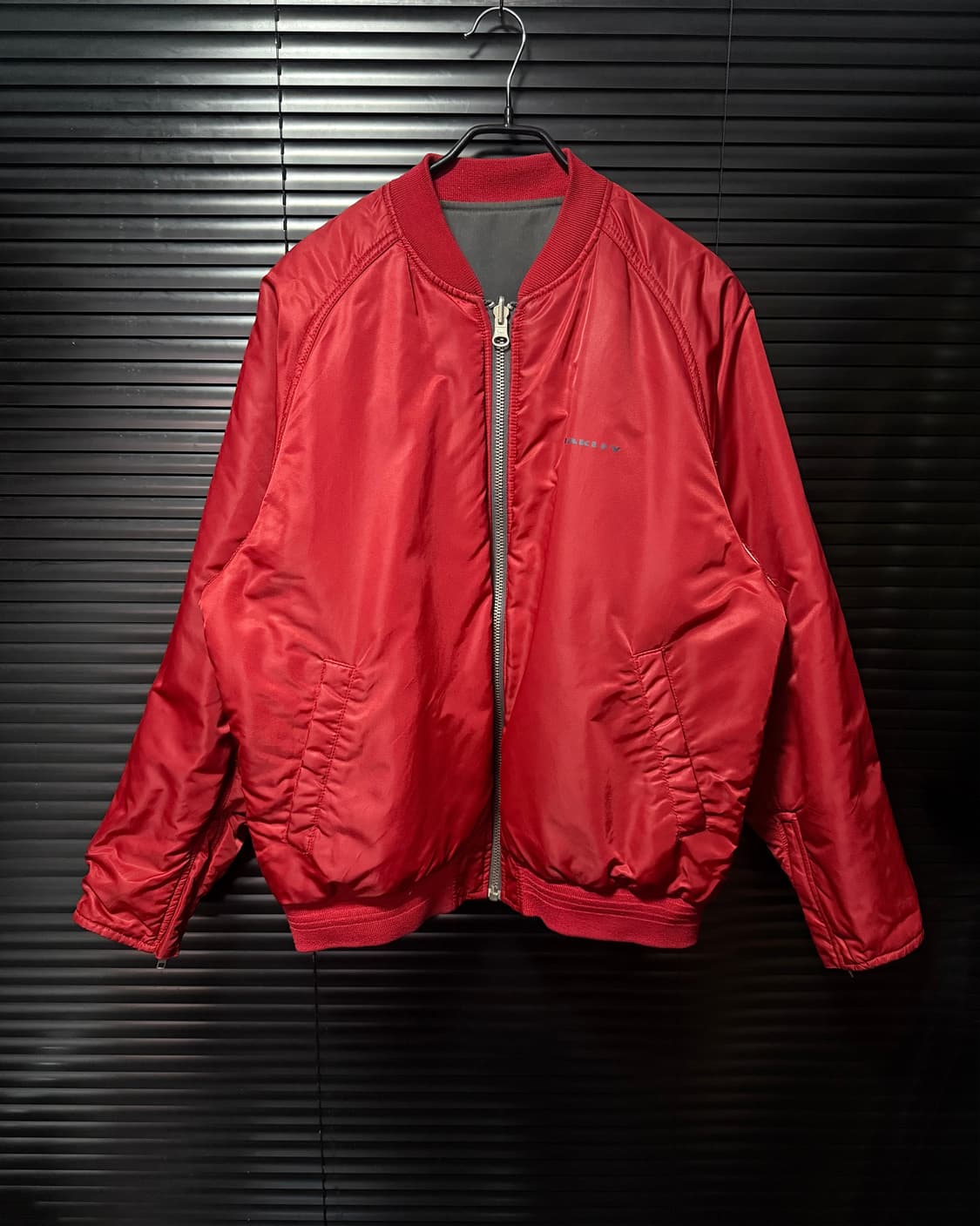 오클리 MA-1 항공 점퍼 배색 리버시블 블루종 봄버 레드 L 100 상품이미지7