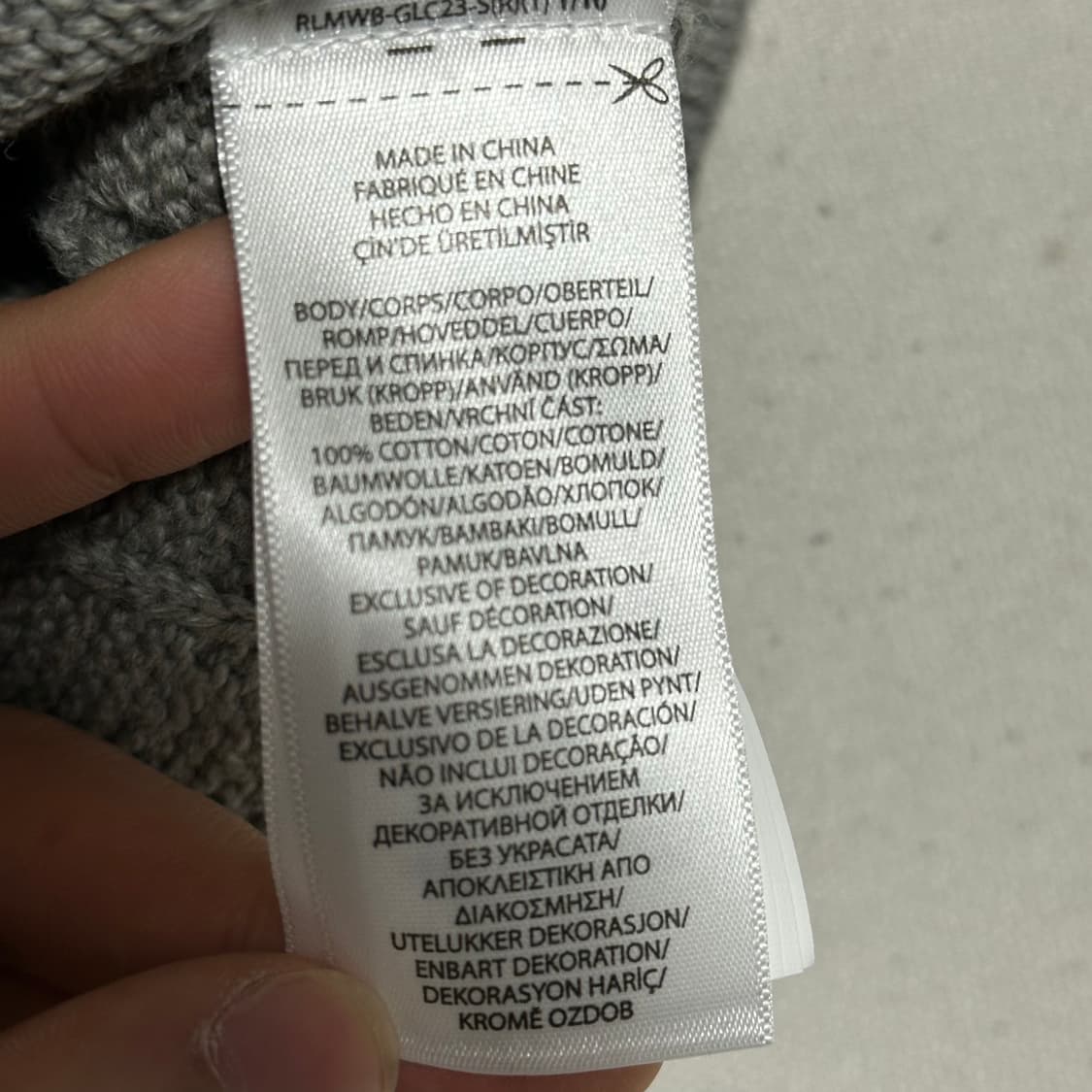 XL 폴로랄프로렌 그레이 케이블 반팔 니트  상품이미지5