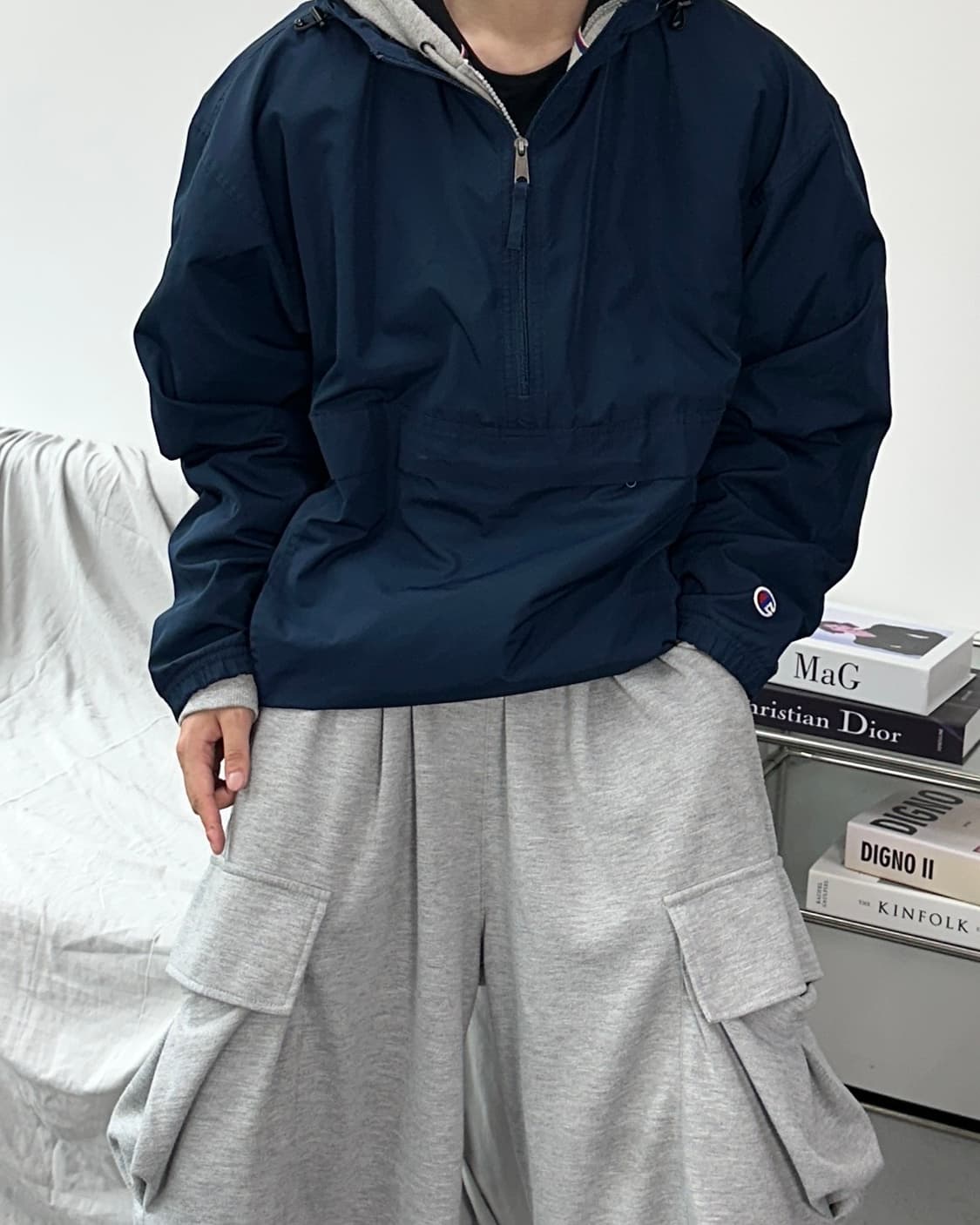 챔피온 어센틱 네이비 아노락 L 상품이미지2