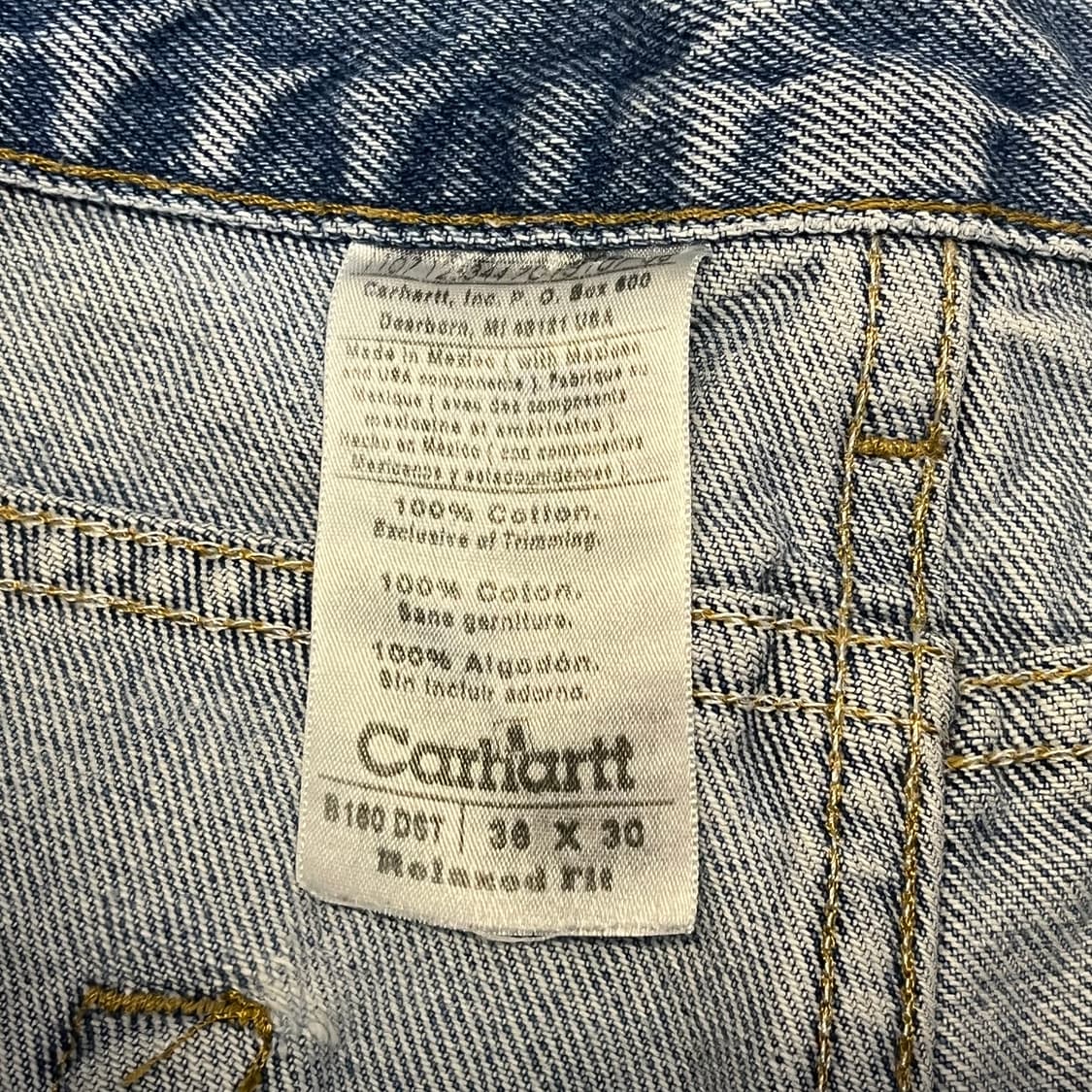 미국 빈티지 칼하트 연청 데님 청바지 상품이미지3