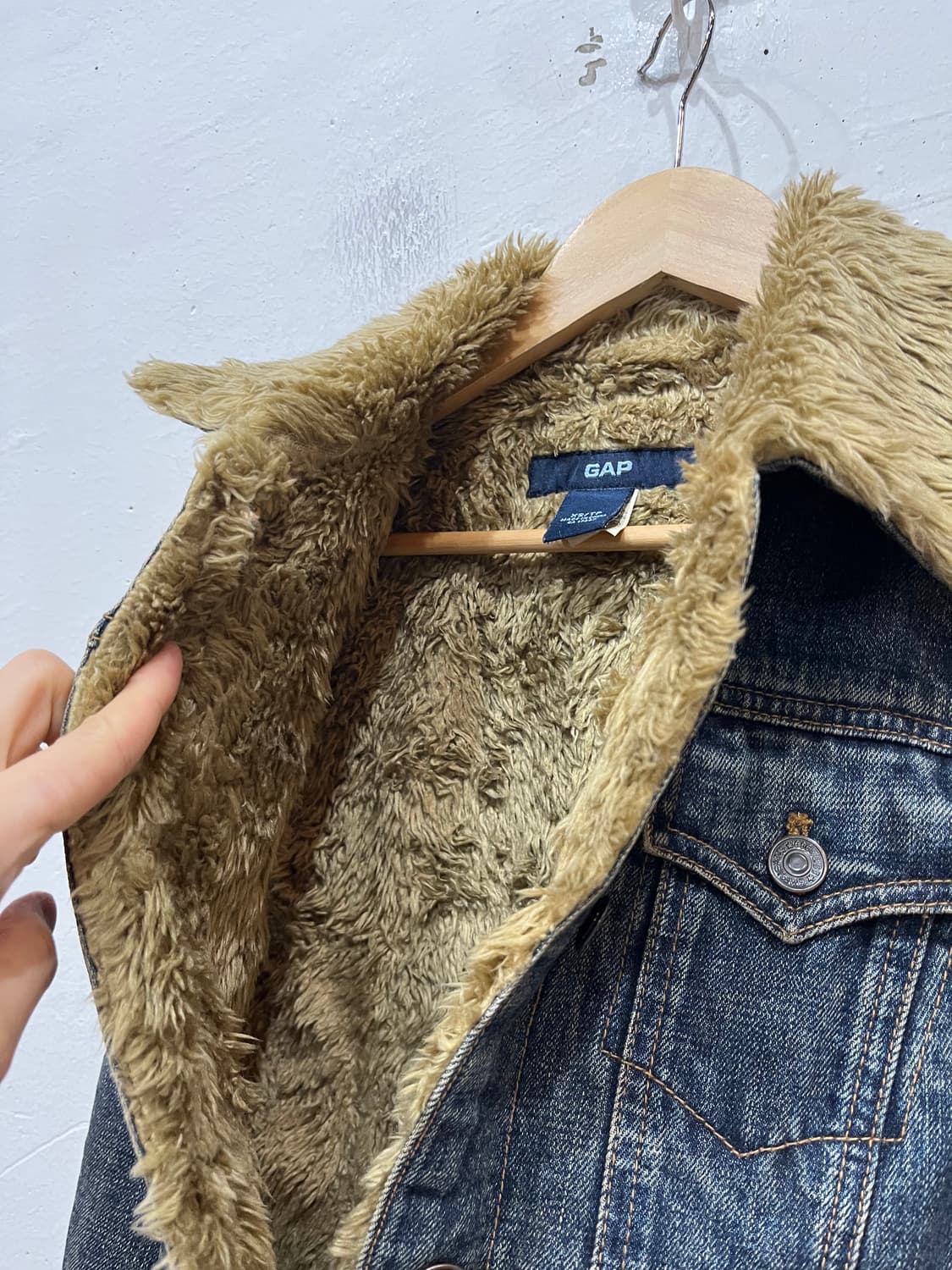 GAP y2k 퍼 데님 베스트 조끼 우먼즈 상품이미지2