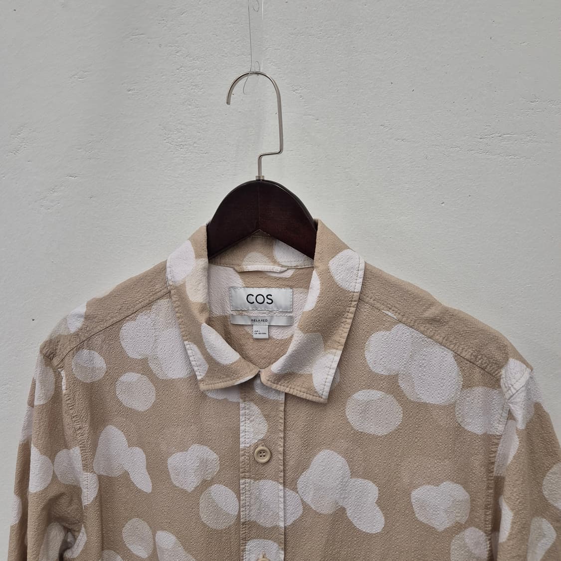 코스 릴렉스핏 시어서커 도트 셔츠 L 상품이미지2