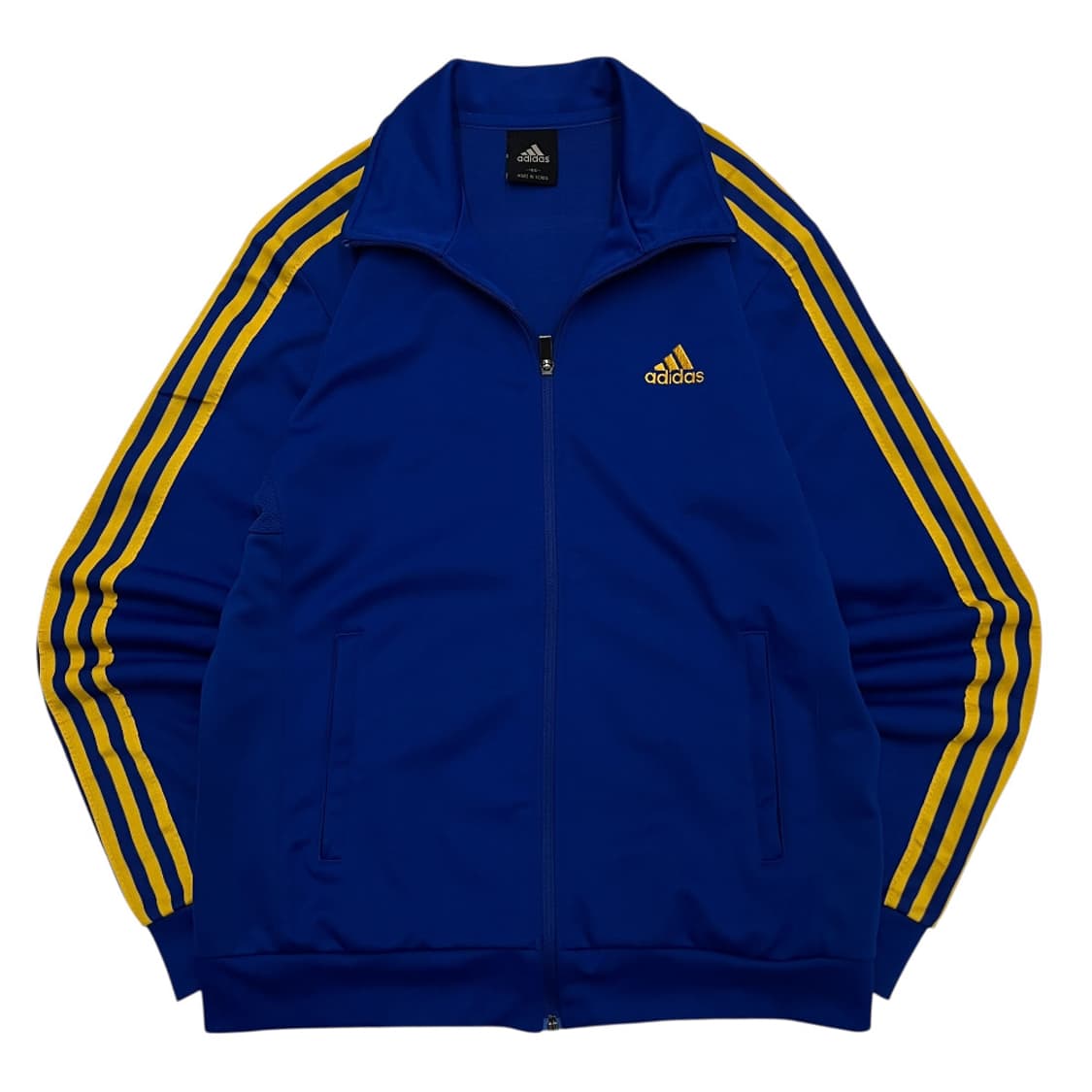 아디다스 에센셜 옐로우라인 블루 트랙탑 100 상품이미지3