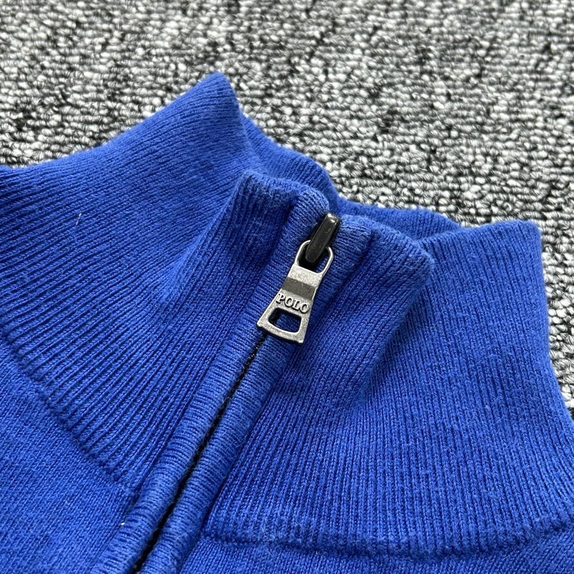 폴로 랄프로렌 블루 럭비 빅로고 하프집업 니트  상품이미지6