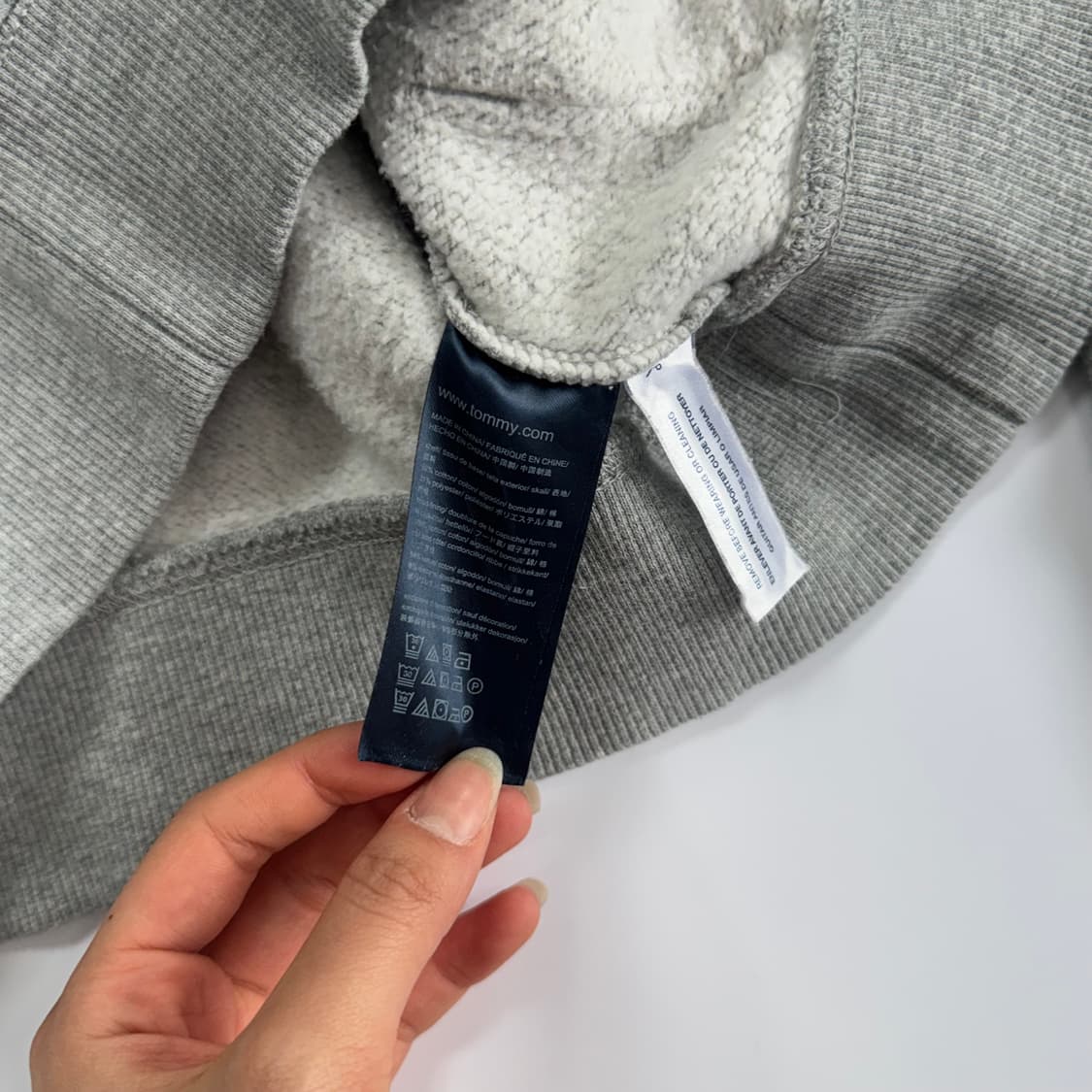 Tommy Hilfiger 타미힐피거 네이비 로고 그레이 후드집업 상품이미지6