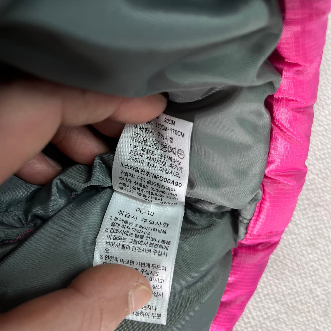 W 100 노스페이스 1996 700 눕시 핑크 패딩 상품이미지8