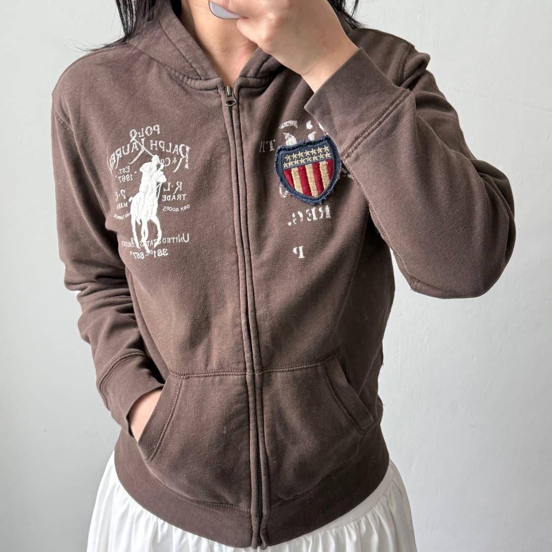 [L] 폴로 빅포니 성조기 후드집업 상품이미지2