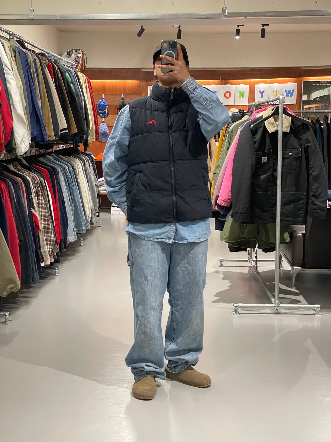 에비수 올드스쿨 패딩 조끼   상품이미지5