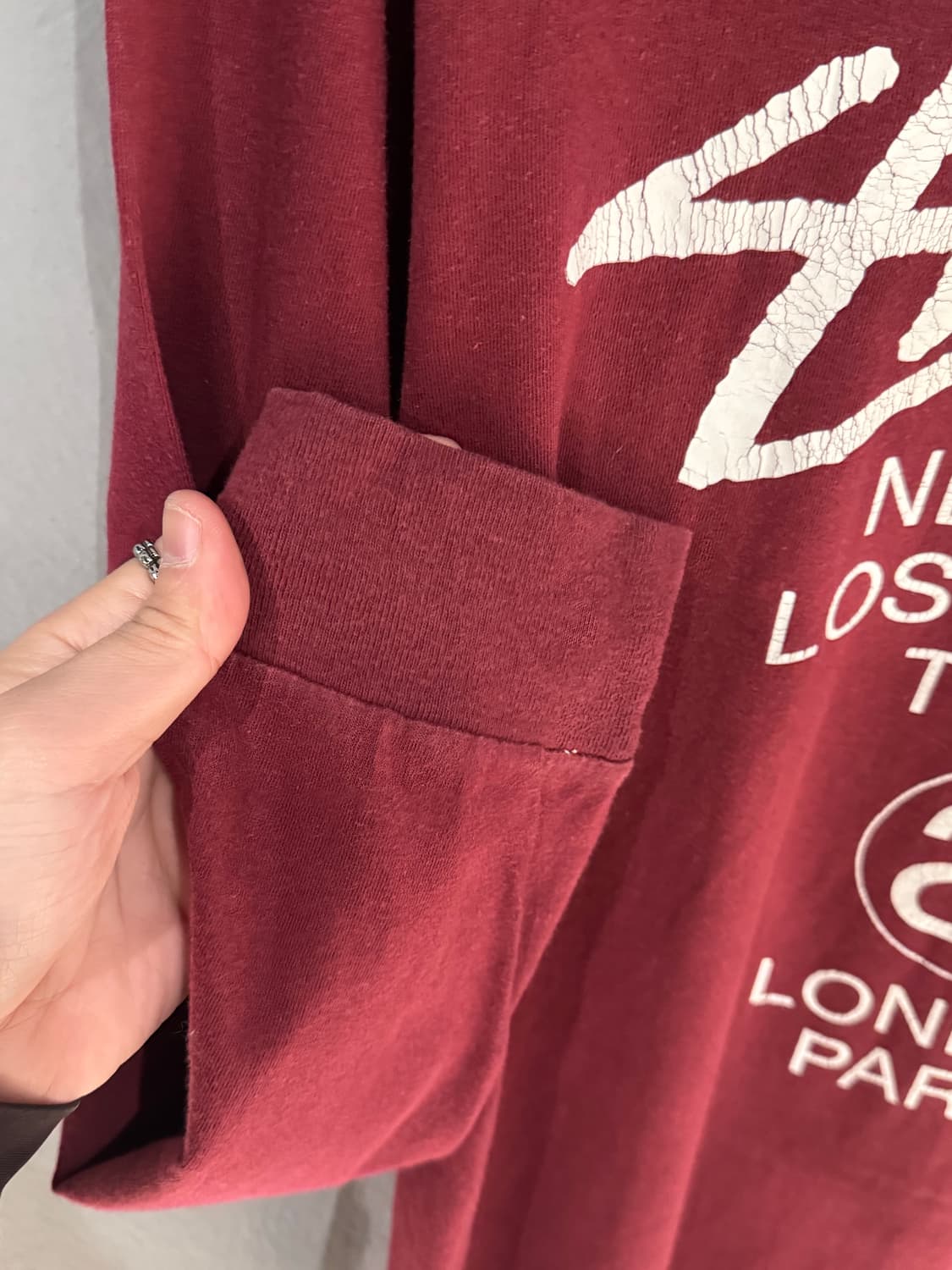 스투시 버건디 월드투어 롱슬리브  상품이미지6