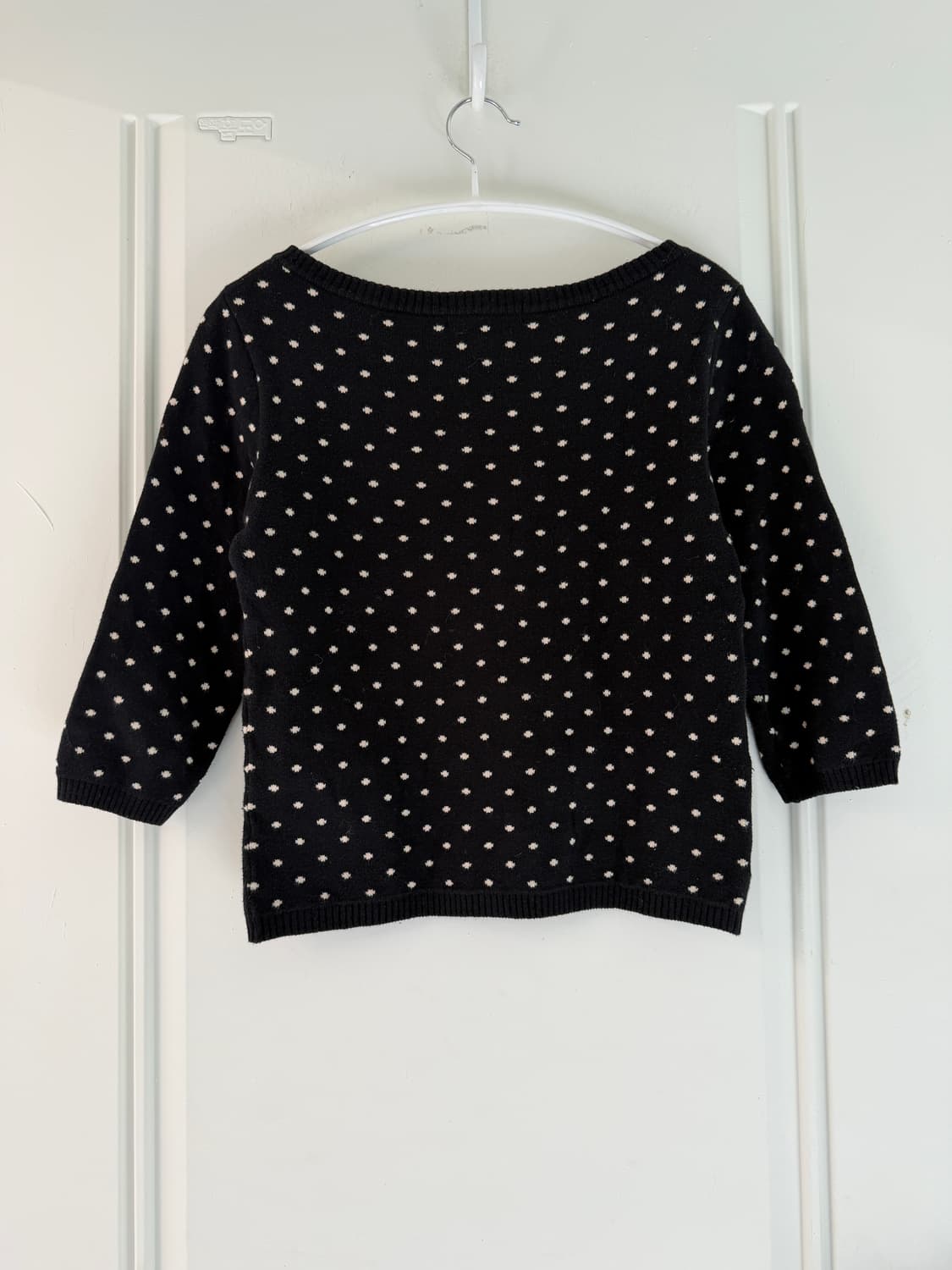 일본빈티지 도트 보트넥 니트 상품이미지8