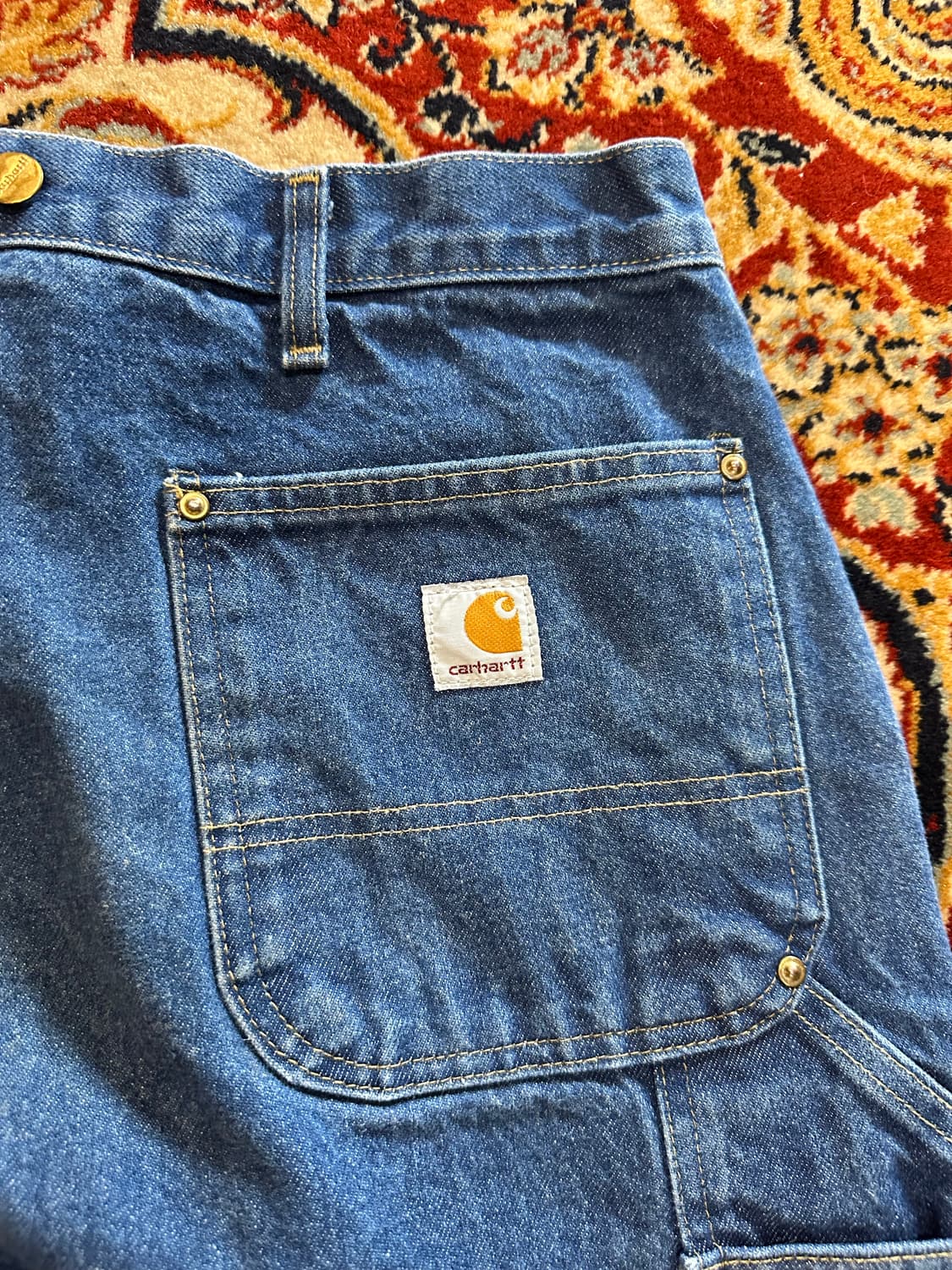 Carhartt B07 데님 더블니 워크 팬츠 - 40X30 상품이미지8