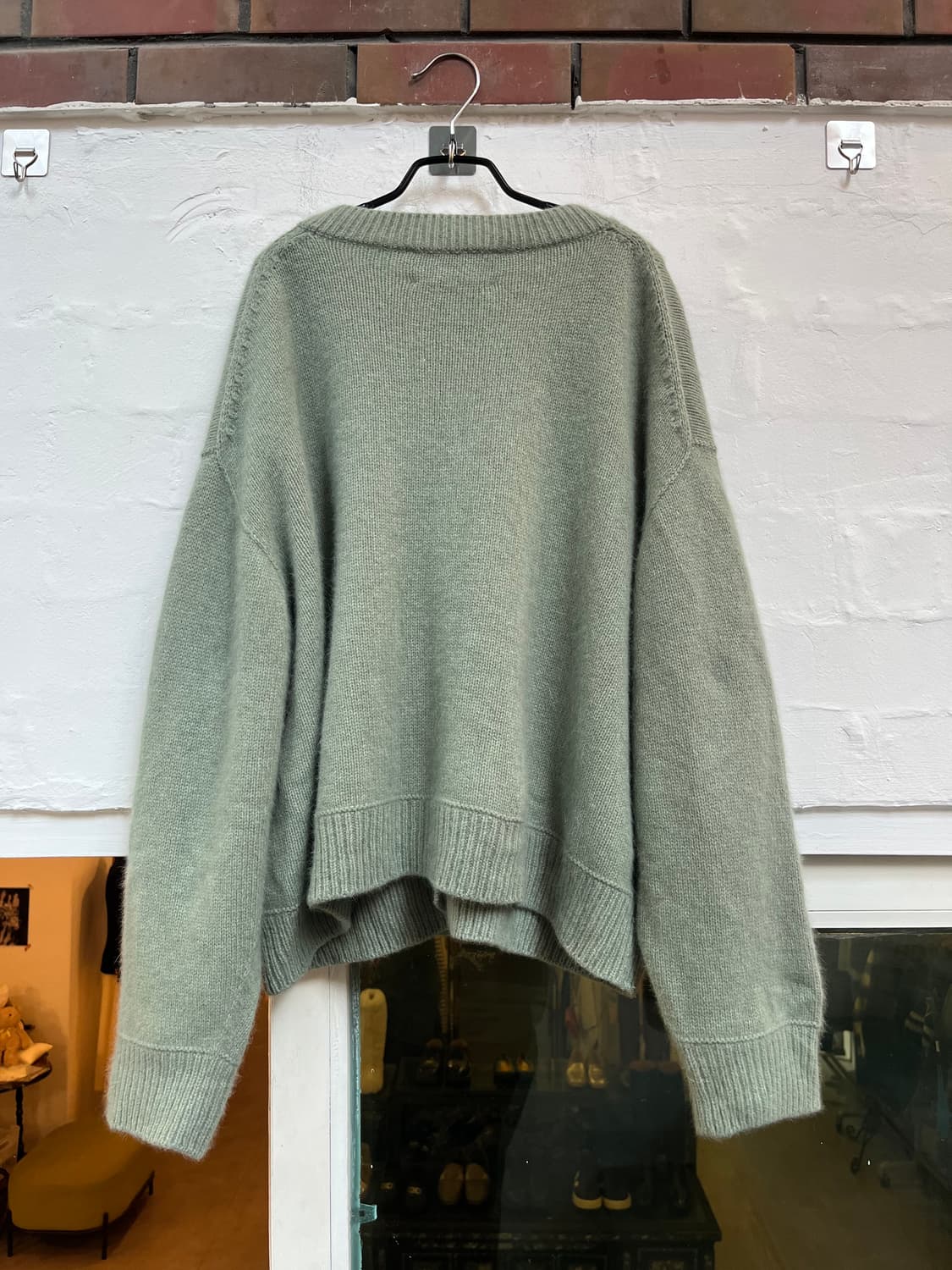 River 폭스 울 혼방 민트 가디건 36 상품이미지8