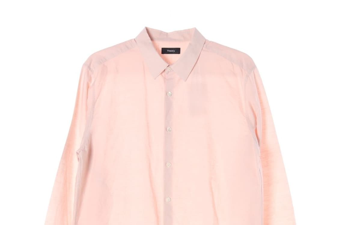 THEORY 연핑크 베이직 셔츠 L 상품이미지3