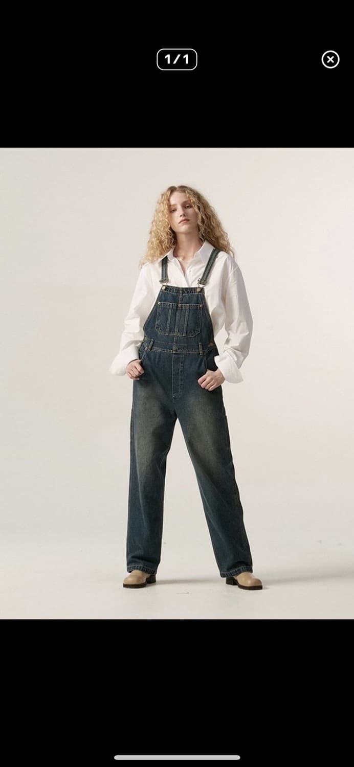 더오픈프로덕트(현 오픈yy) 데님오버롤 멜빵바지 상품이미지2