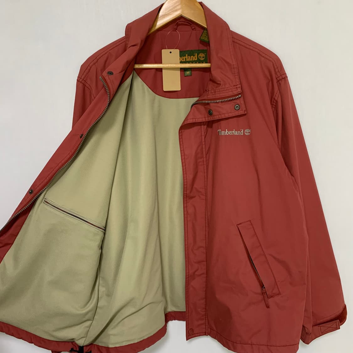 팀버랜드 레드 브라운 바람막이 자켓 빈티지 M 상품이미지3