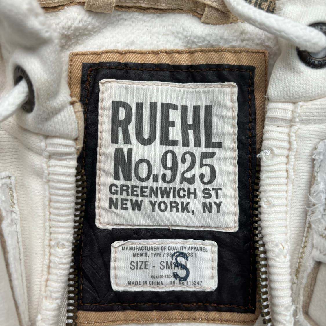 RUEHL NO 925 빈티지 화이트 후드집업 S 상품이미지7