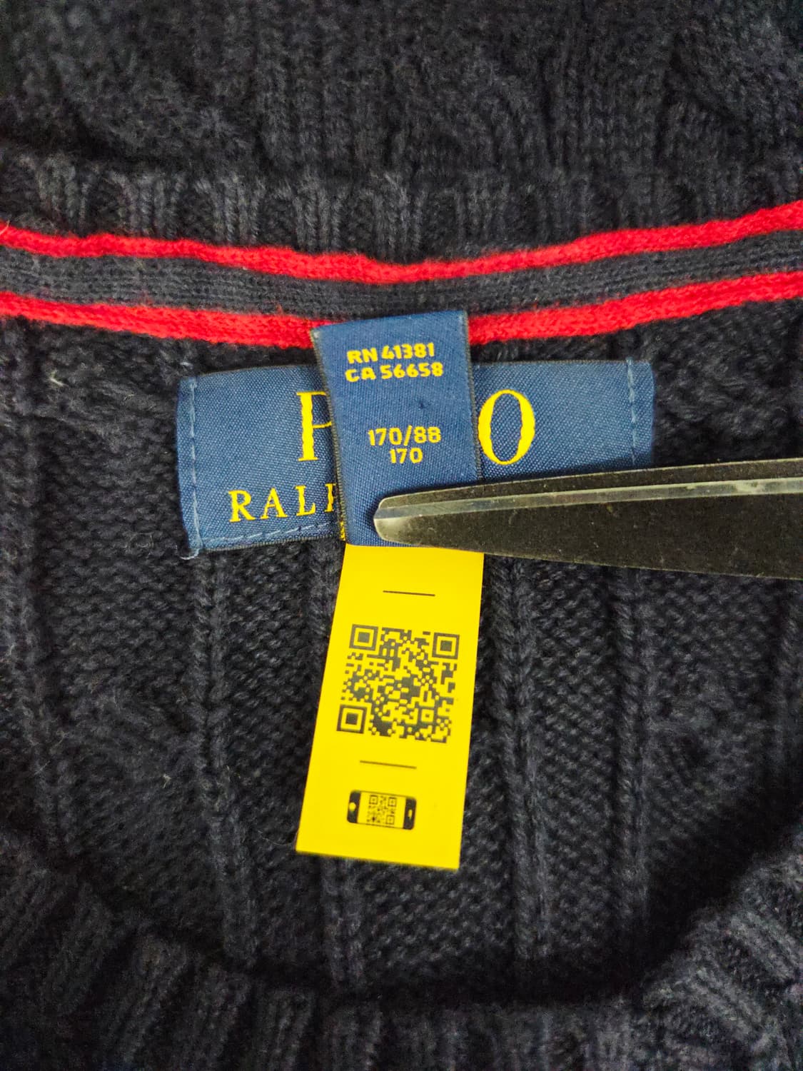 폴로 랄프 로렌 네이비 케이블 브이넥 니트 조끼 상품이미지7