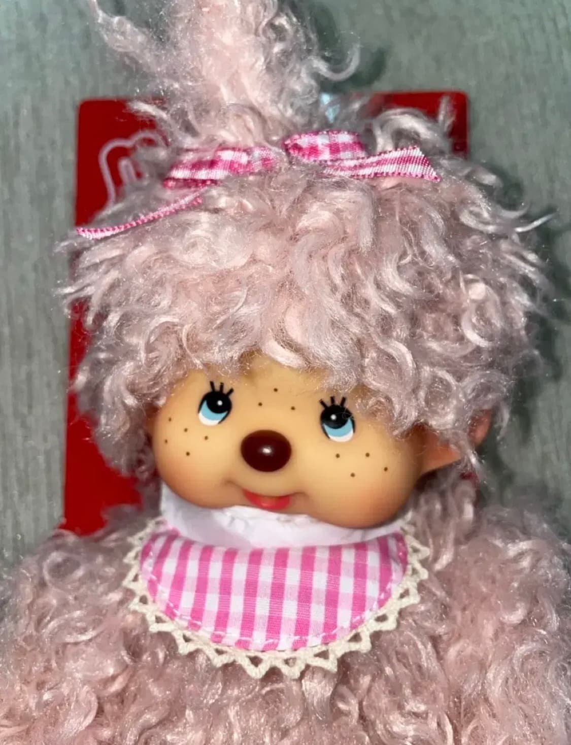 [새상품]핑크 모코모코 몬치치 핑크 곱슬 몬치치 인형 상품이미지4