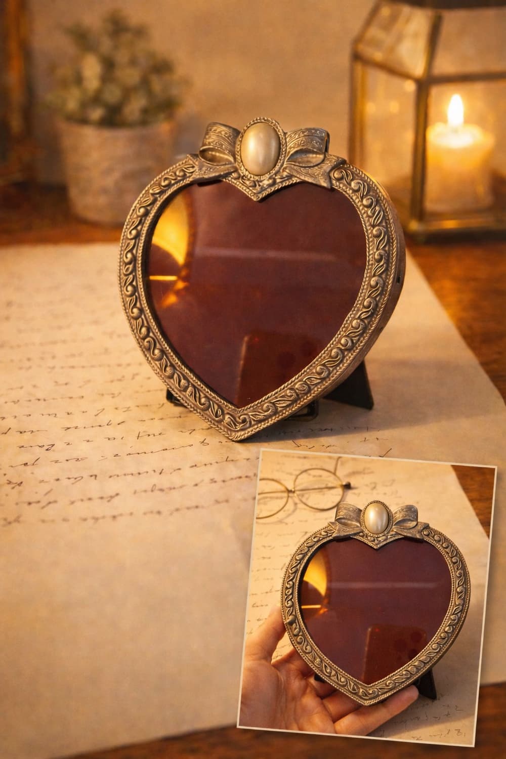 유럽 빈티지 감성 하트 액자입니다 상품이미지1