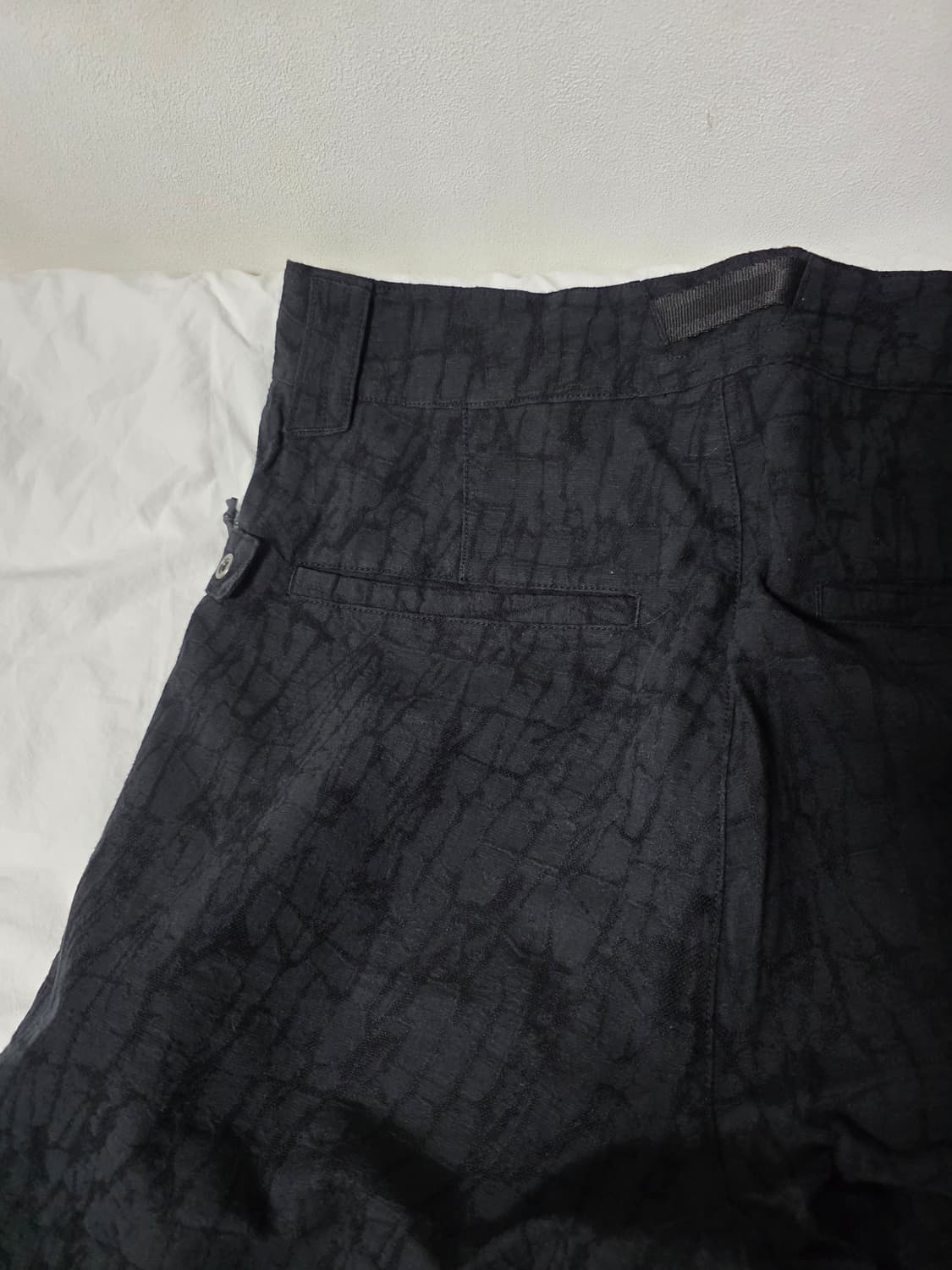 언어펙티드 블랙 패턴 바지 S 상품이미지4