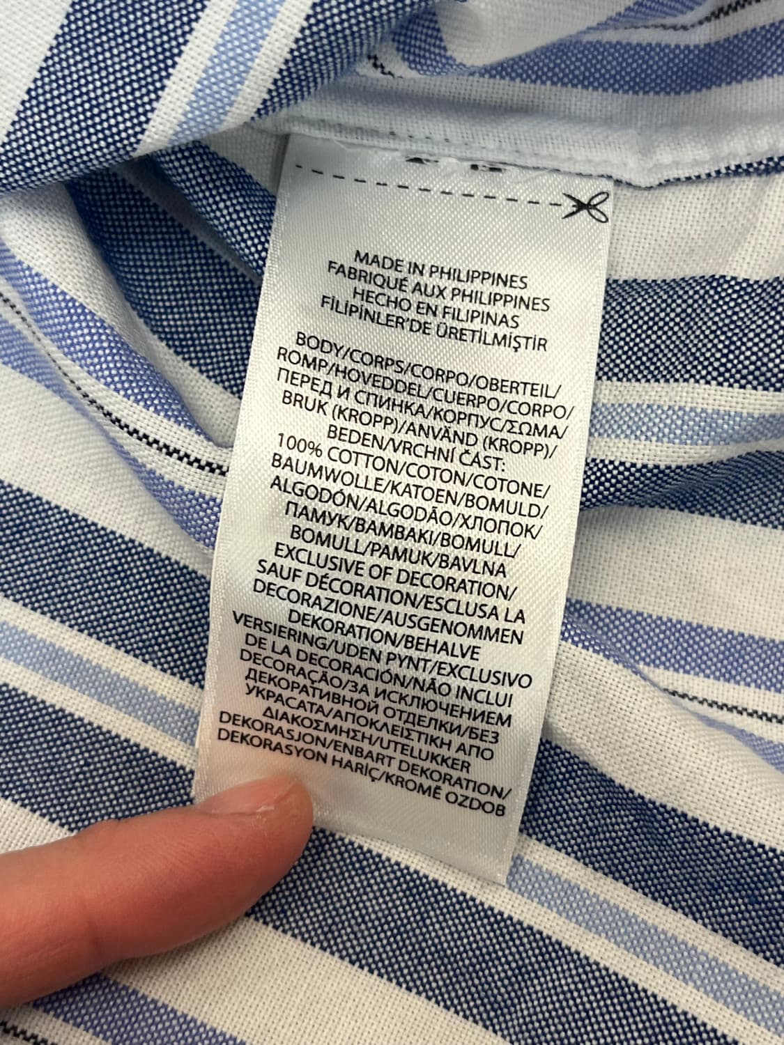 폴로 랄프로렌 스트라이프 셔츠 블루 M #csz2245 상품이미지6