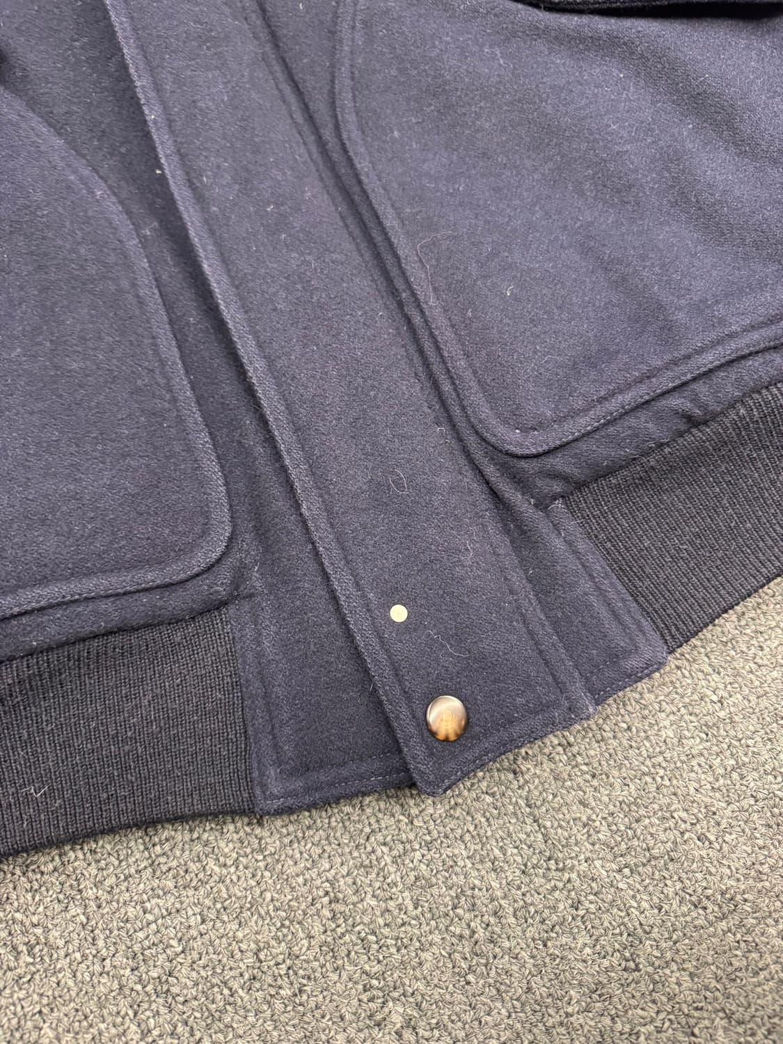 M)맥그리거 빈티지 네이비 울 봄버자켓 상품이미지6