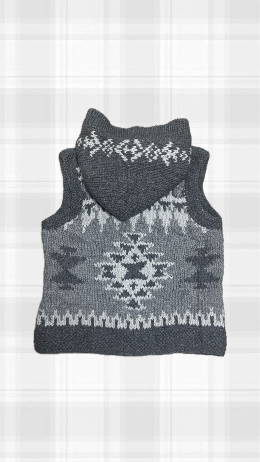 노르딕 니트 후드 조끼 상품이미지2