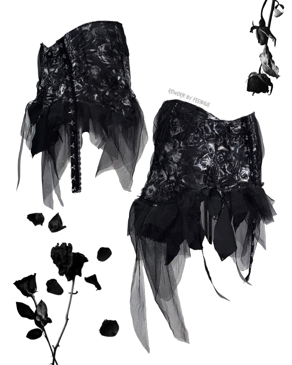 FEELBLUE REWORK 023 – Eclipse Rose Skirt 상품이미지5