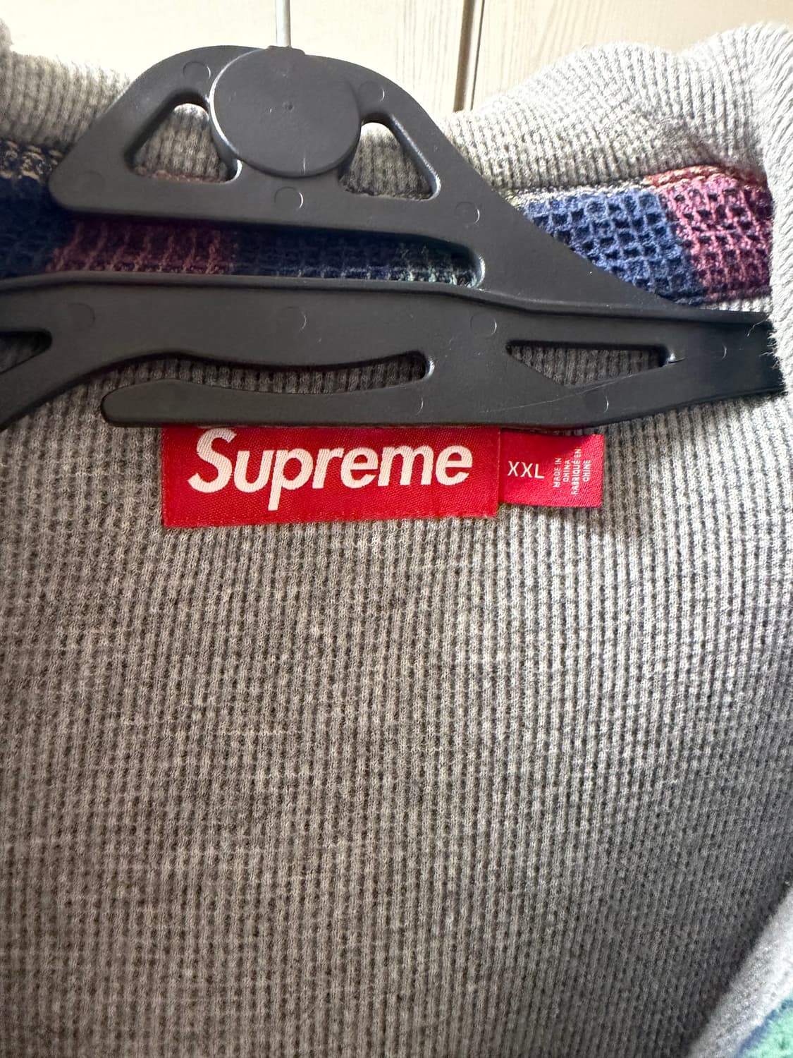 (xxl) 슈프림 와플 후디드 셔츠 fw24 상품이미지4