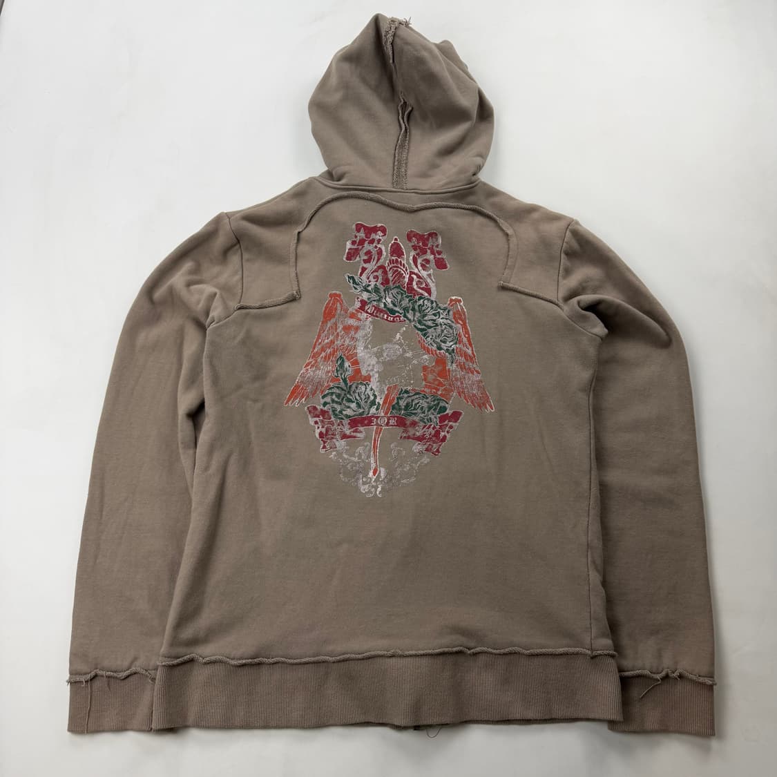 3QR 스컬 프린팅 후드집업 상품이미지6