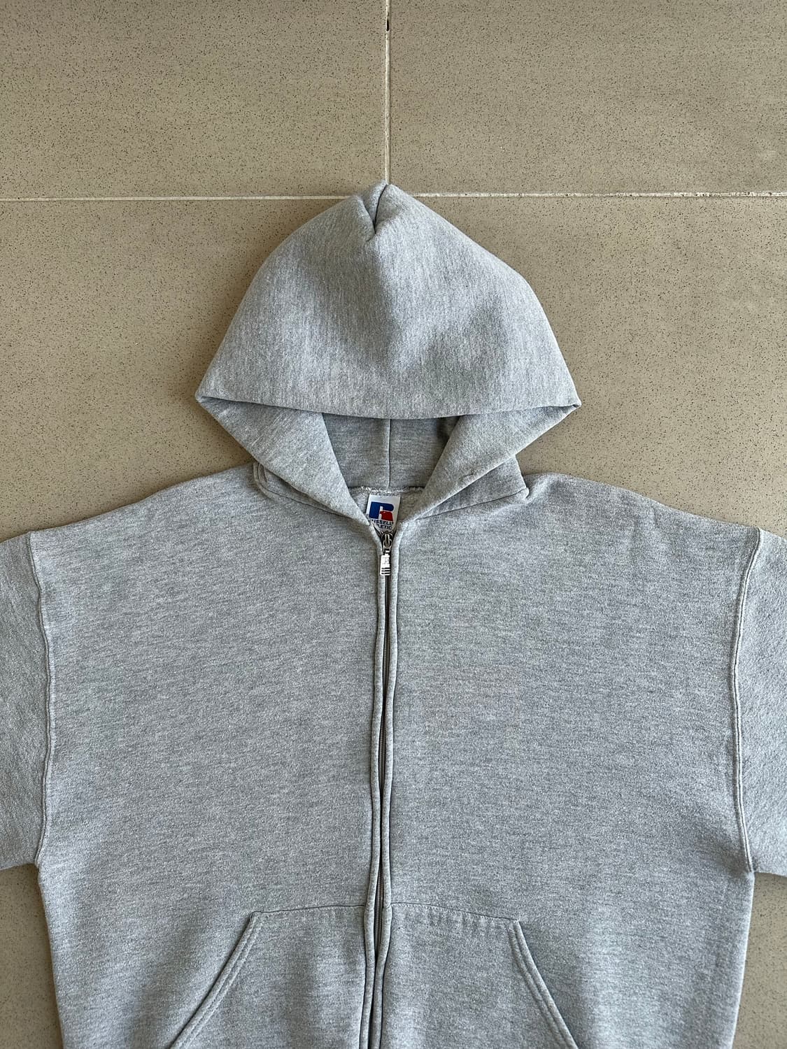 90s 빈티지 러셀 후드집업 그레이 L 상품이미지4