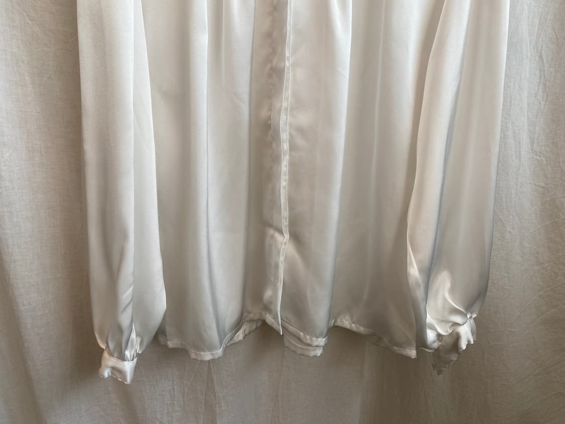빈티지 화이트 실크블라우스(M-L) 상품이미지5