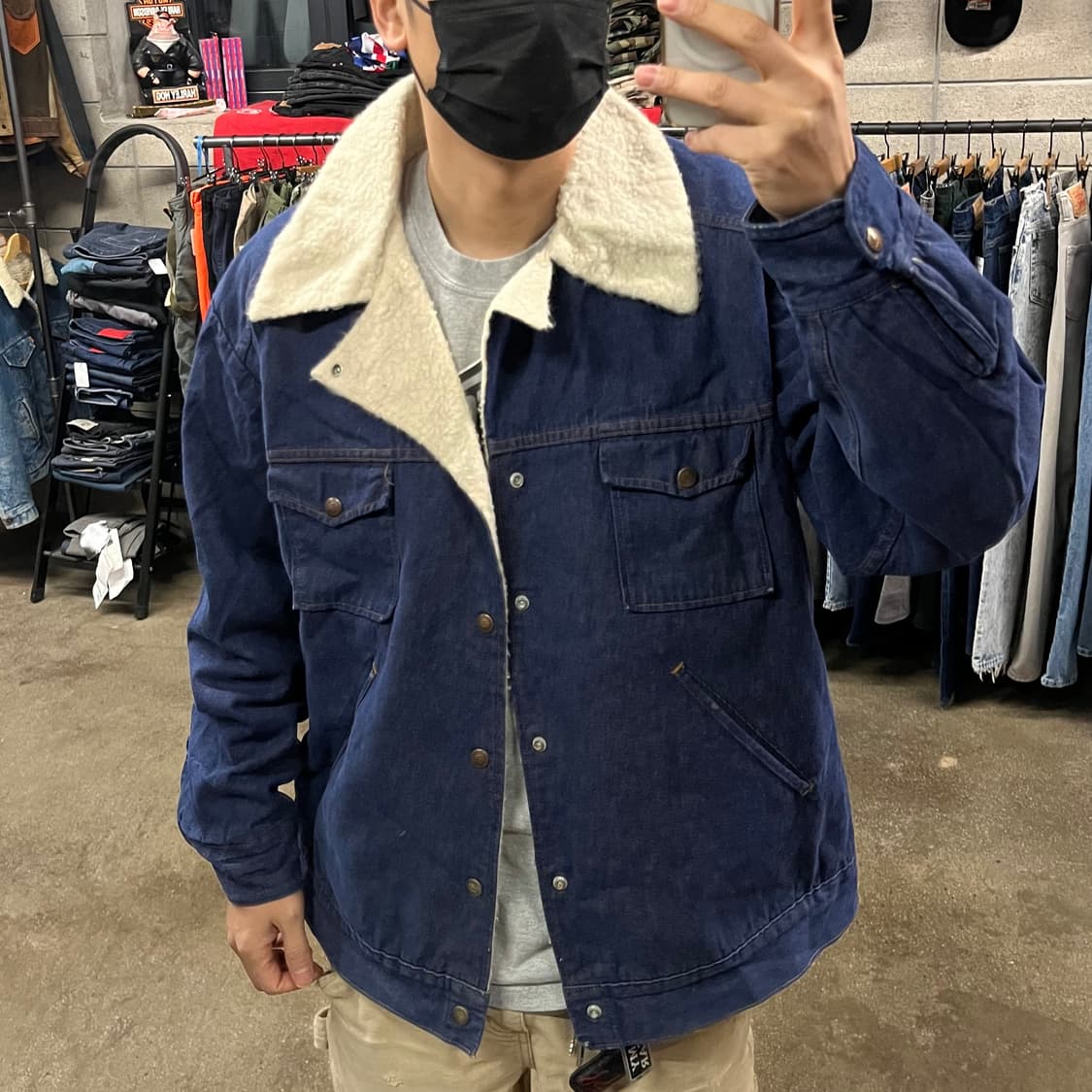 80s 디키즈 데님 쉐르파 자켓 (110) 상품이미지1