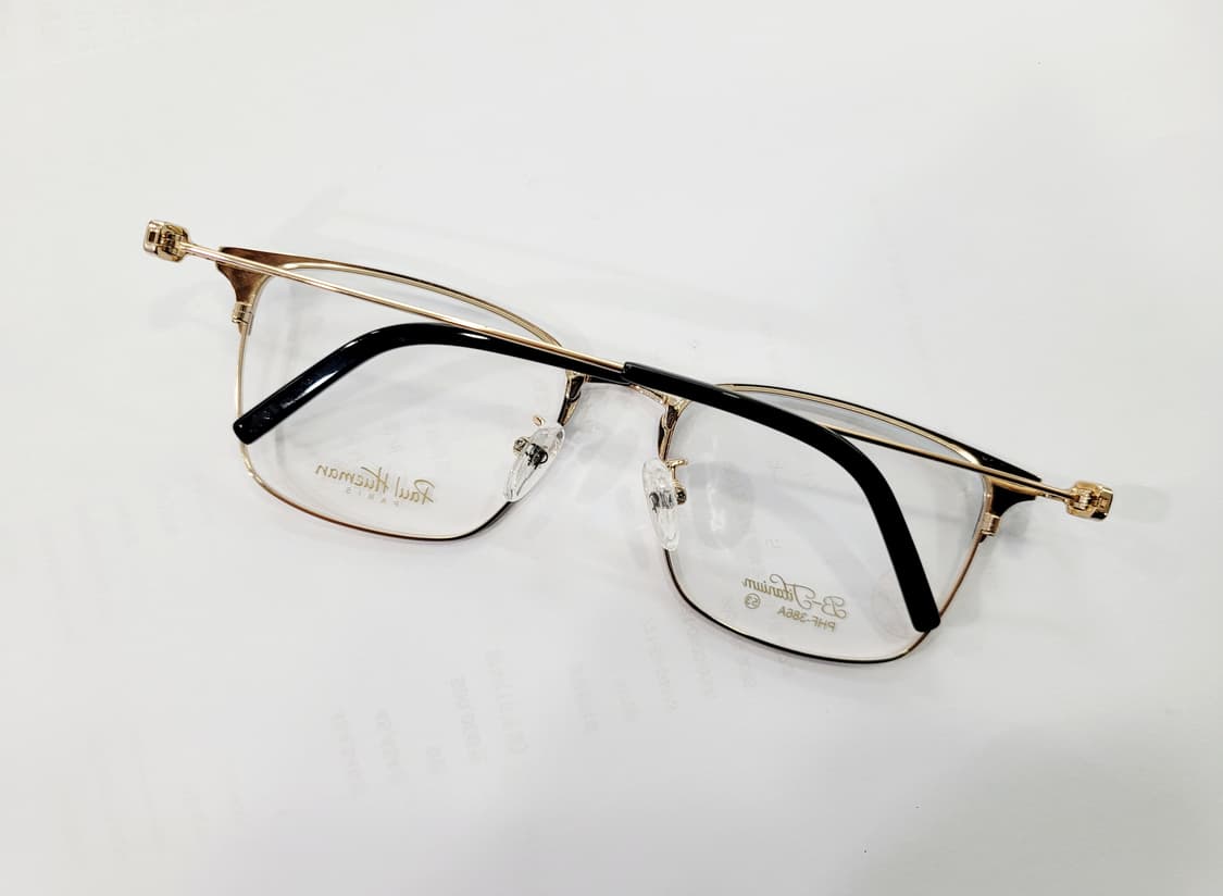 폴휴먼안경 PHF-386A 블랙/골드 티탄 상품이미지3