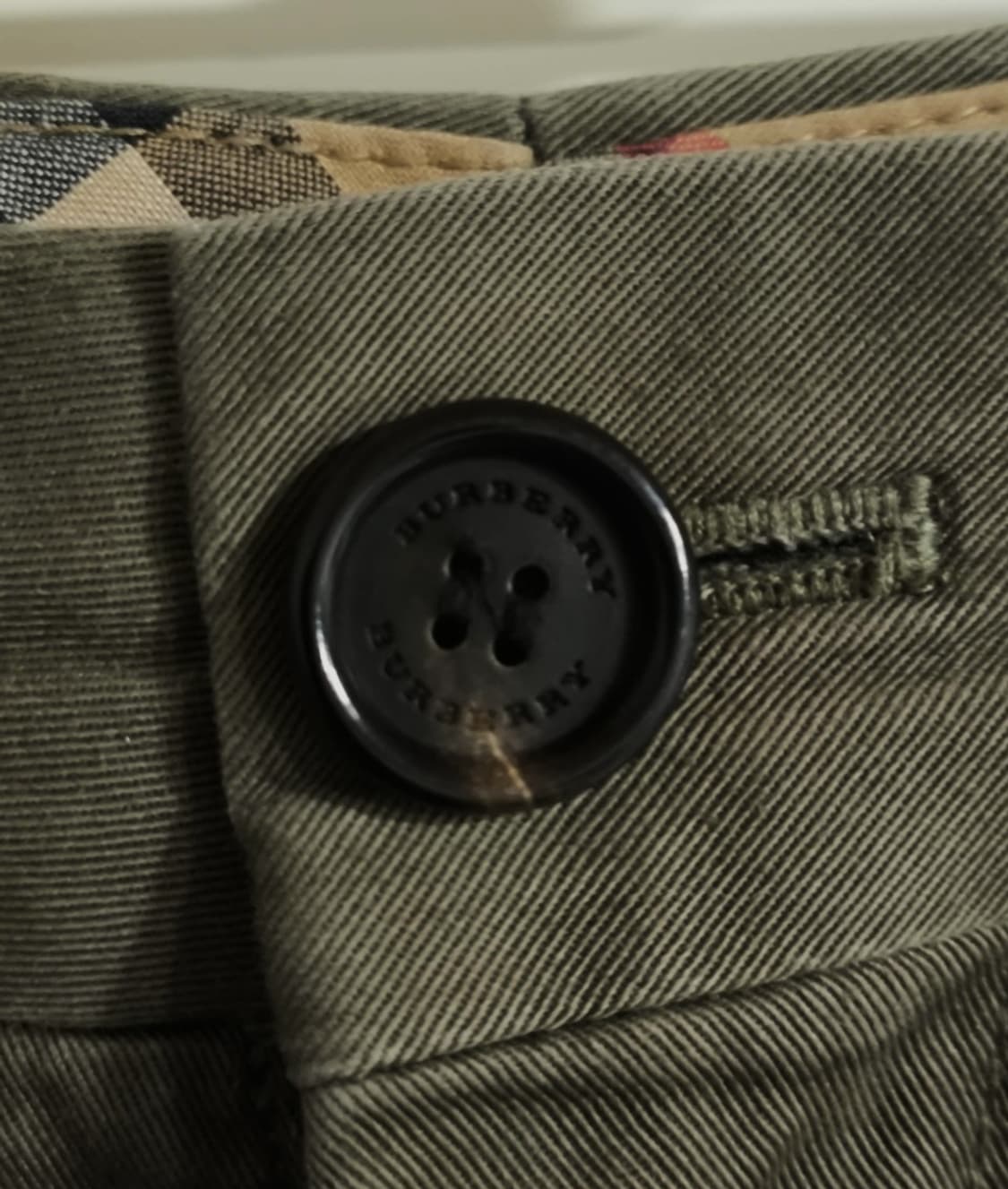 37 버버리 면바지 카키 상품이미지4