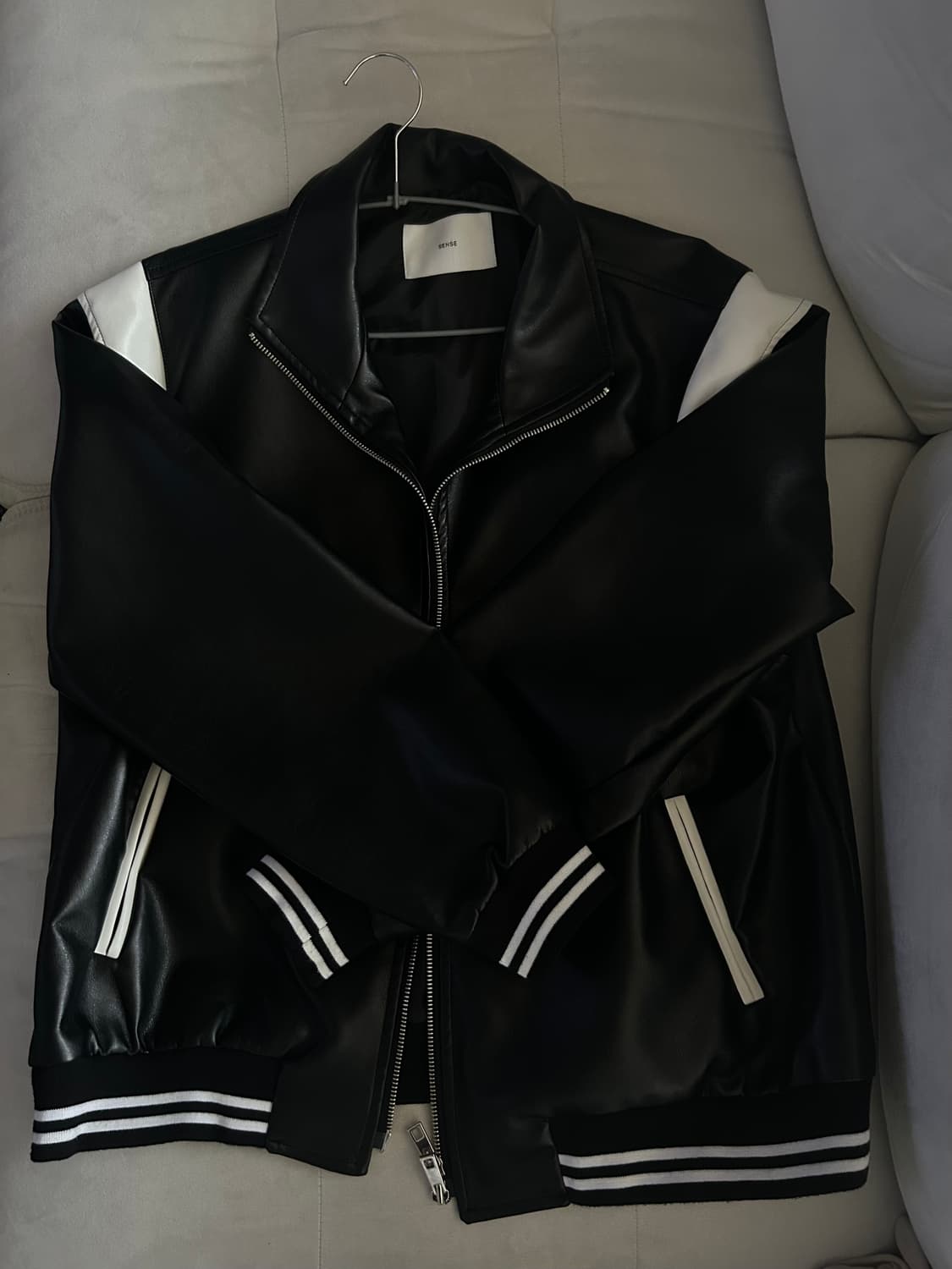 레더 바시티 블루종 상품이미지1