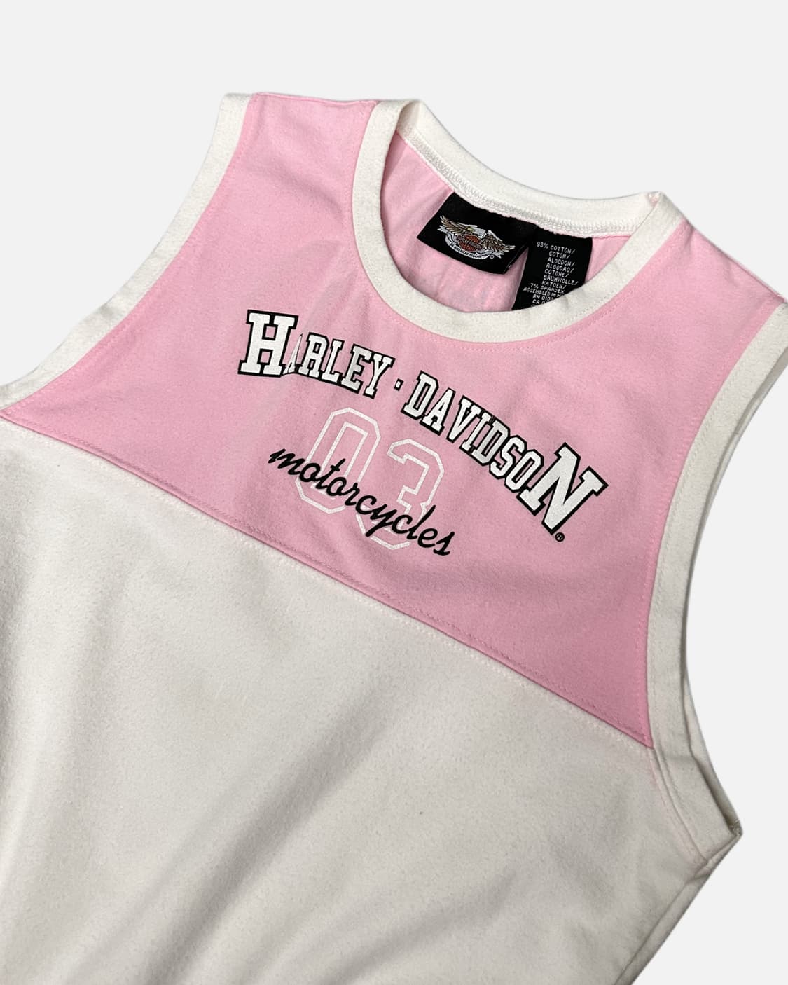 pink white logo sleeveless 상품이미지2