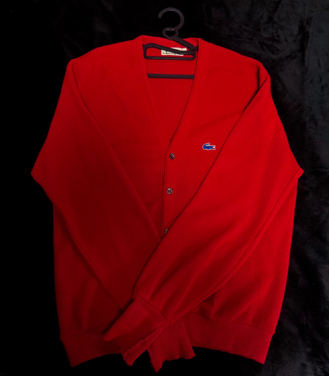 라코스테 가디건 레드 L사이즈 상품이미지2