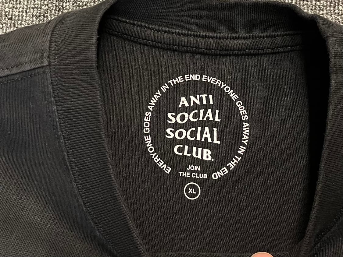 [105] Anti Social Social Club 반팔티 XL  상품이미지3