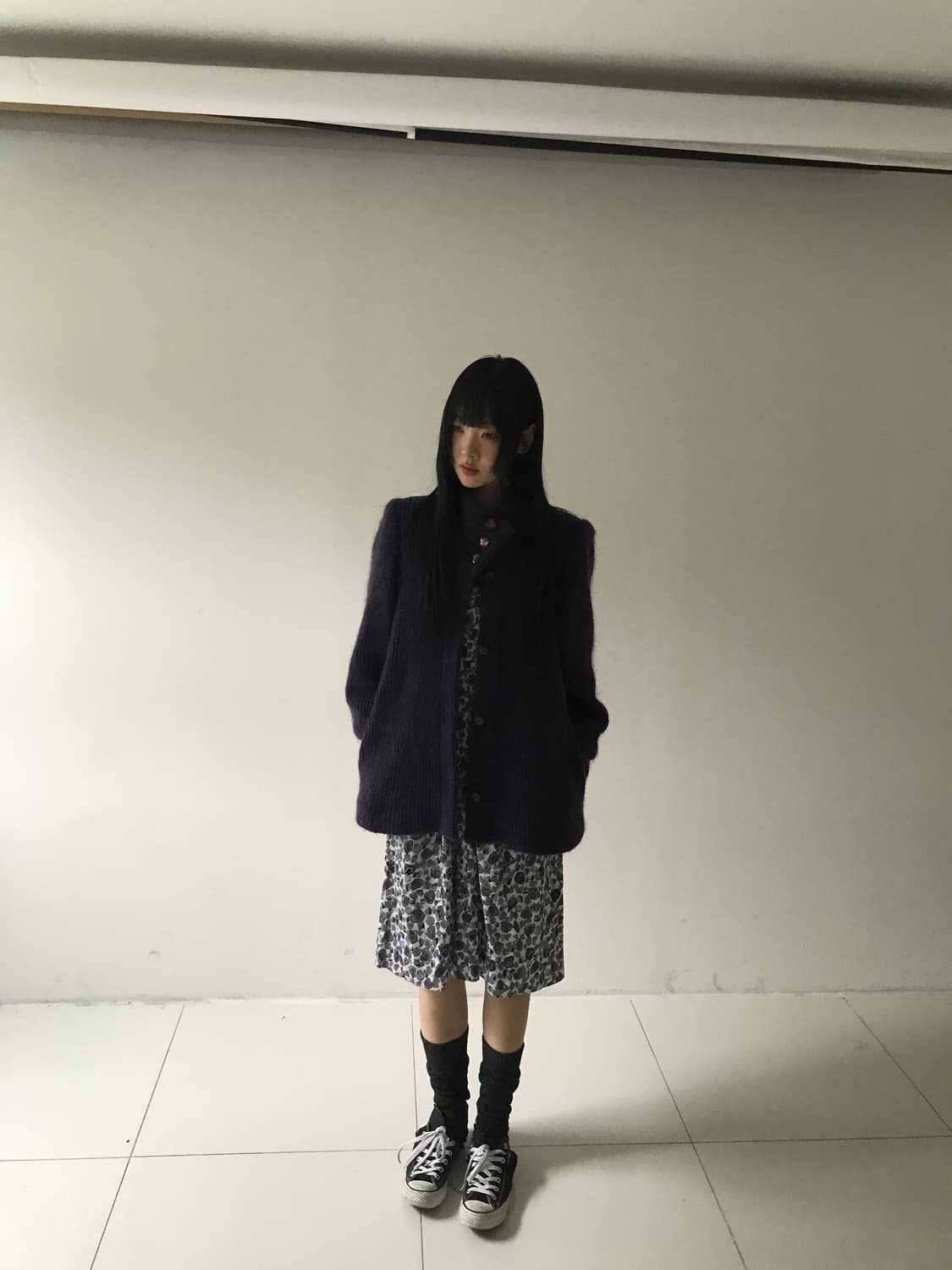 Highneck Button Knit Cardigan 상품이미지8