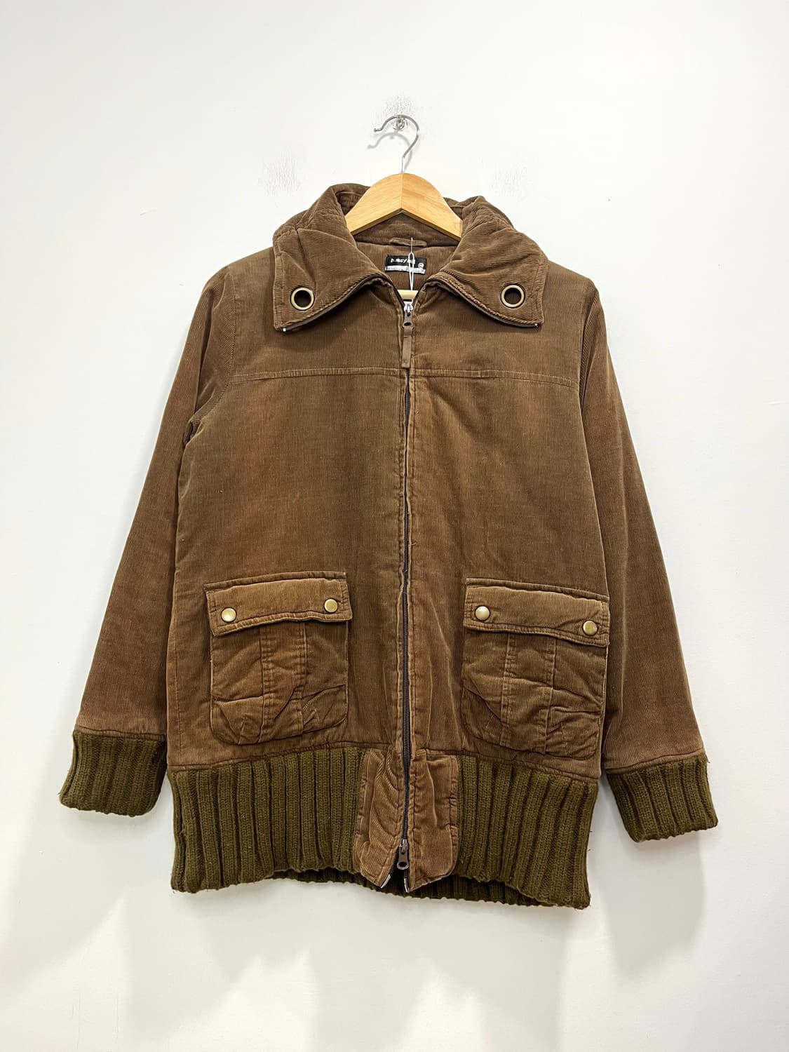 일본 빈티지 락펑크 골덴 코듀로이 누빔 집업 자켓 상품이미지1