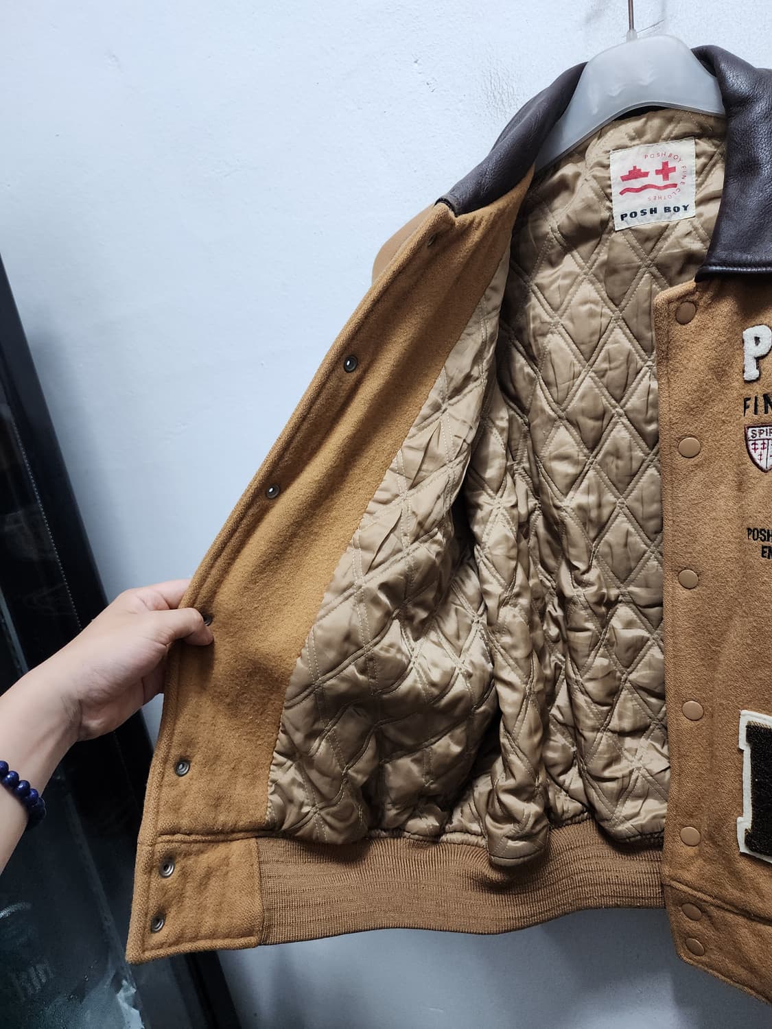 POSHBOY 90s 포쉬보이 WOOL LEATHER 바시티자켓 상품이미지9