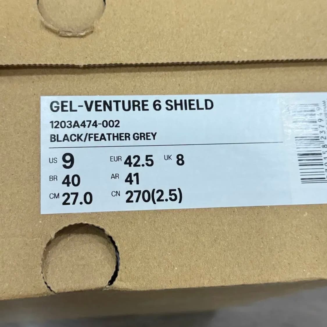 [270]아식스 젤 벤쳐 6 쉴드 블랙 페더 그레이 상품이미지3